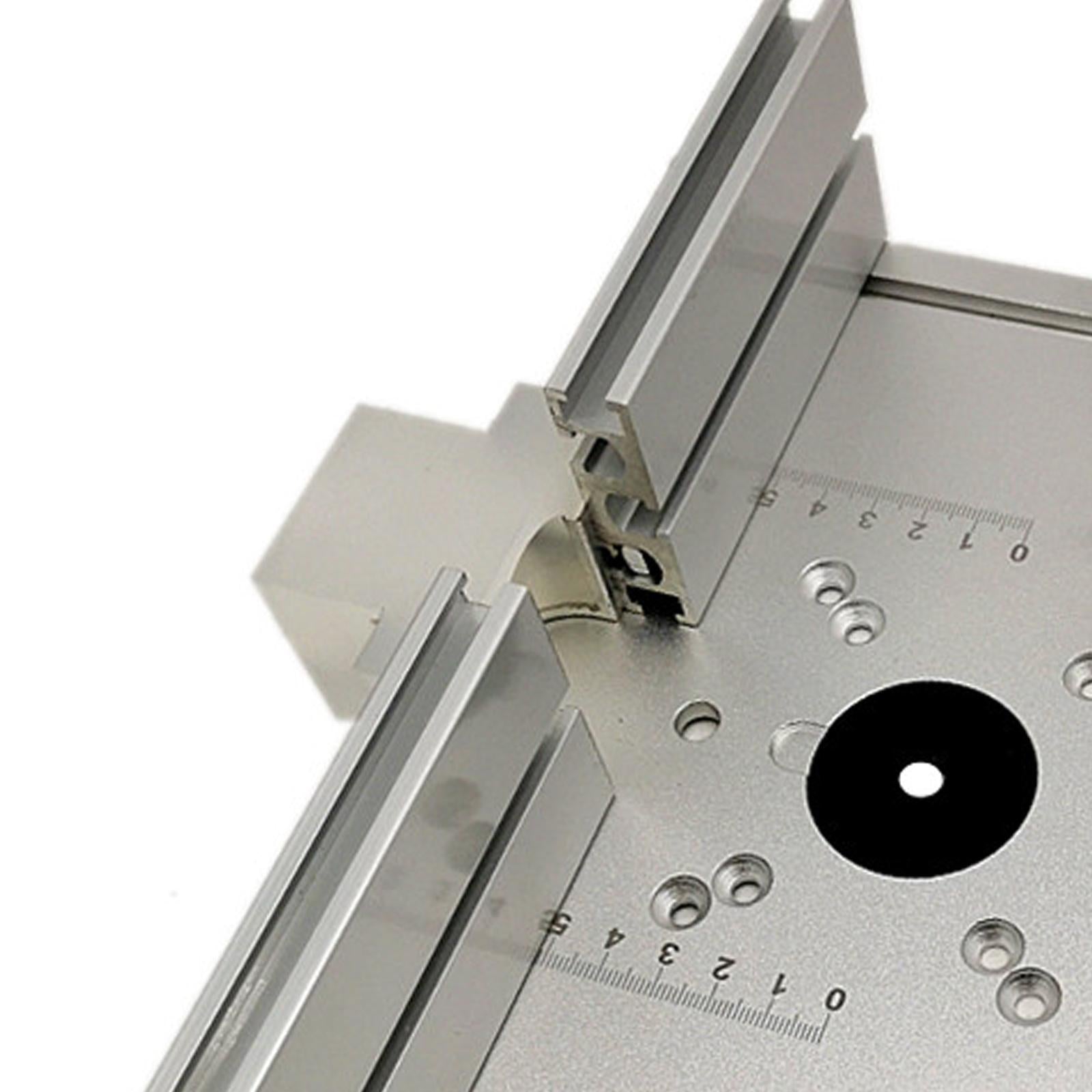 Aluminum Router Table Insert Plate for Trimming Machine Silver 4pcs Tools
