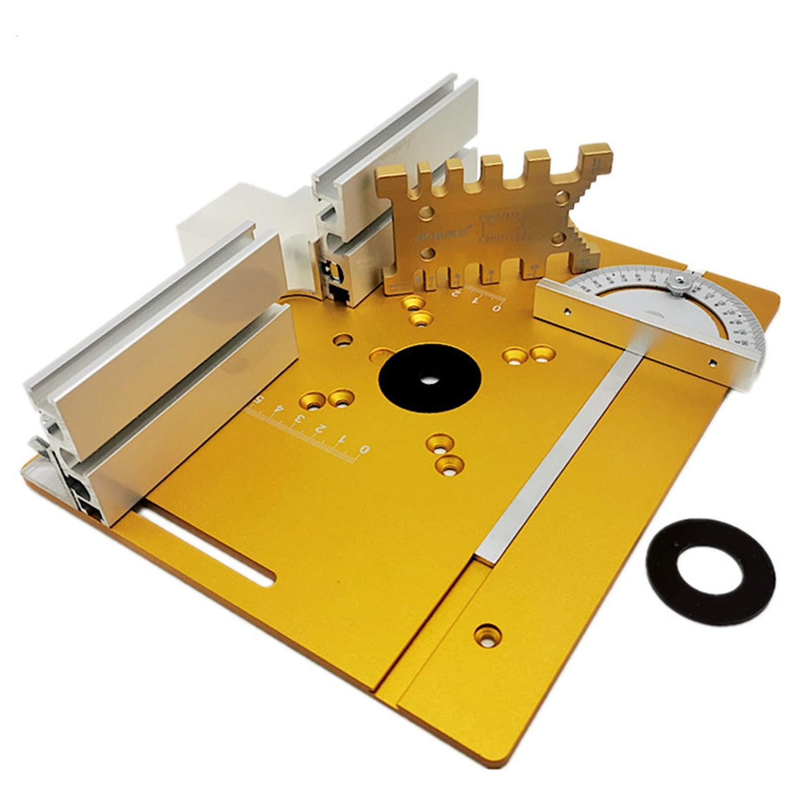 Aluminum Router Table Insert Plate for Trimming Machine Golden 4pcs Tools