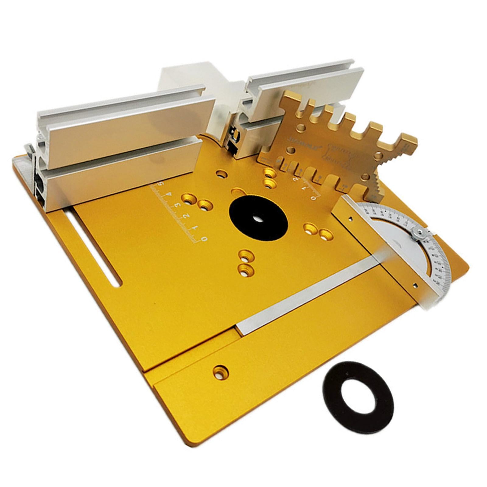 Aluminum Router Table Insert Plate for Trimming Machine Golden 4pcs Tools