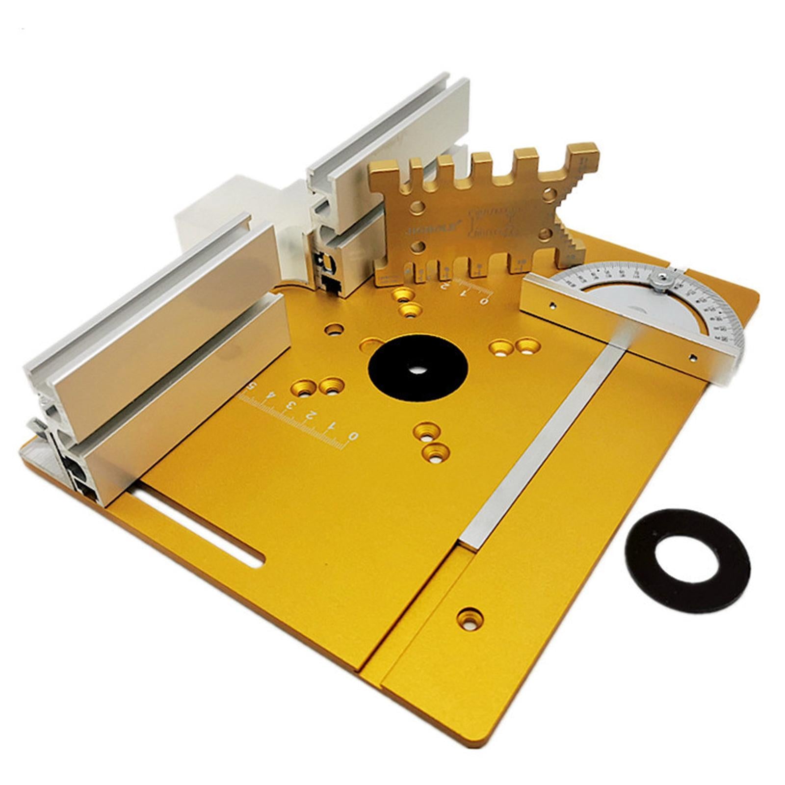 Aluminum Router Table Insert Plate for Trimming Machine Golden 4pcs Tools
