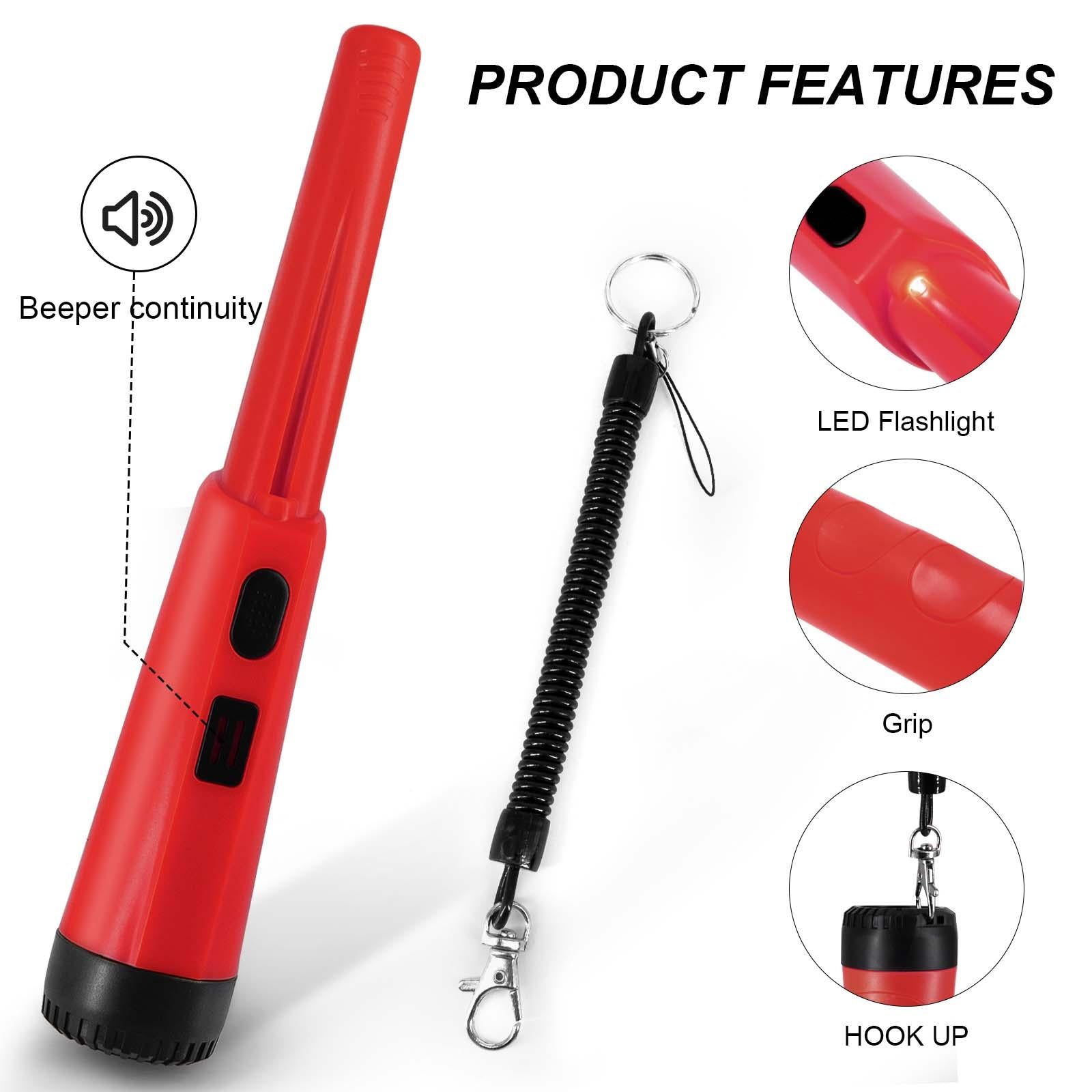 Pinpointing Metal Detector Waterproof ProPointer & Holster Red