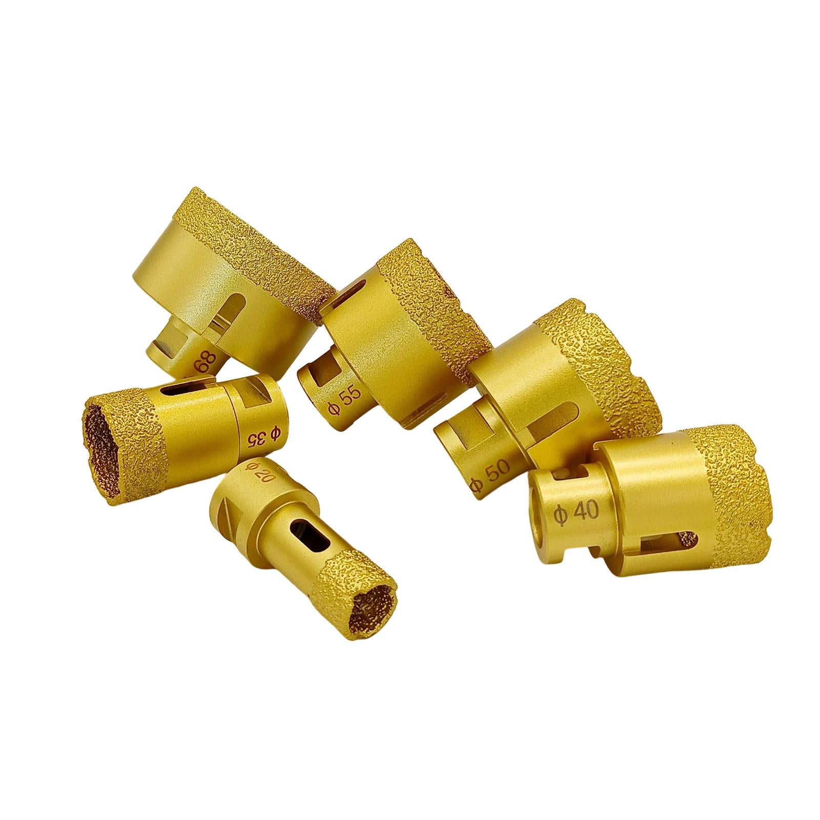 6 Pieces Professional Diamond Hole Saws Cutters Drill Bit Durable for Glass