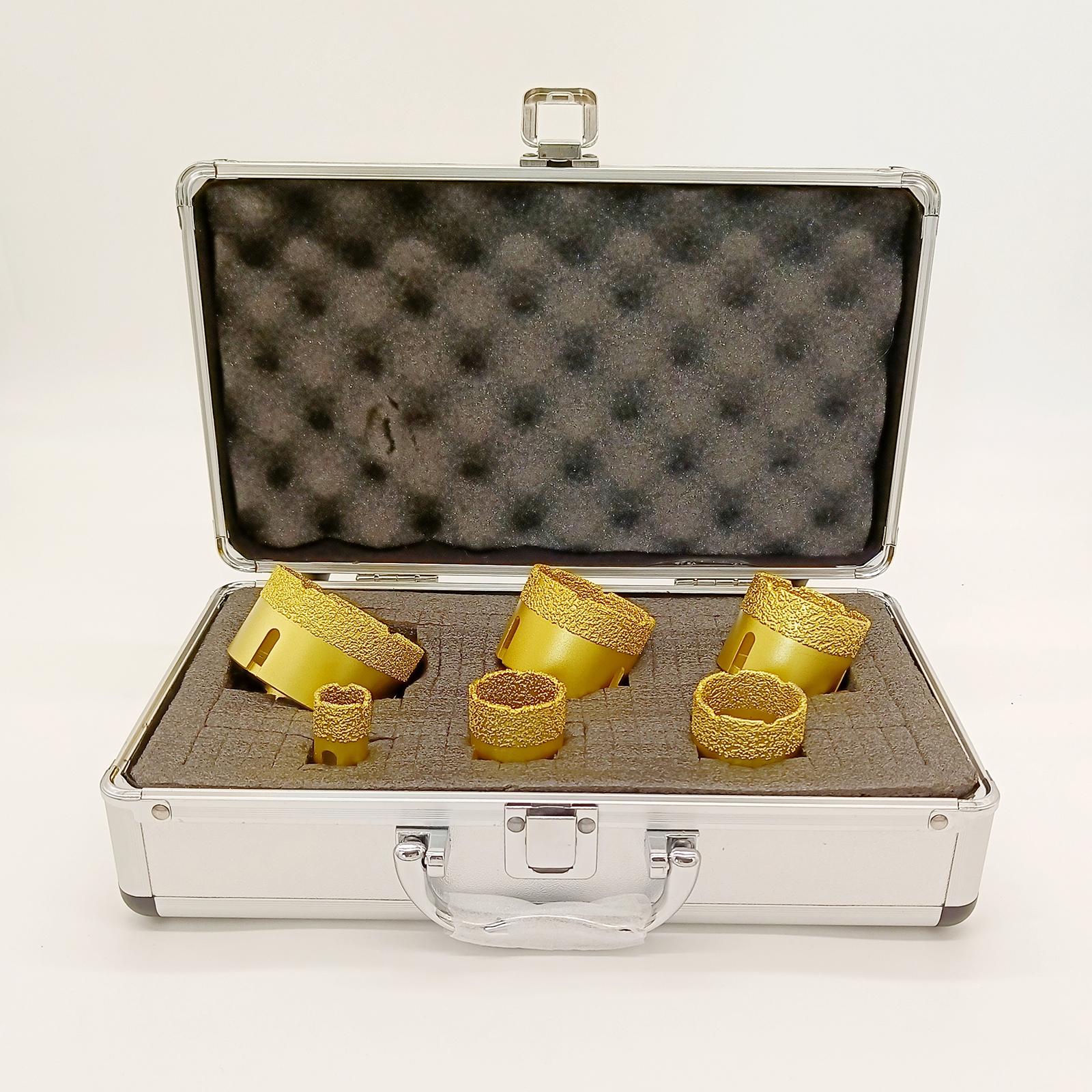 6 Pieces Professional Diamond Hole Saws Cutters Drill Bit Durable for Glass