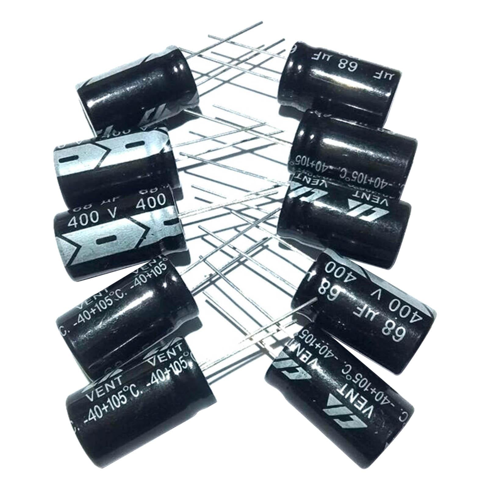 10Pcs Electrolytic Capacitors Kit Radial 450V 68UF 105 Component