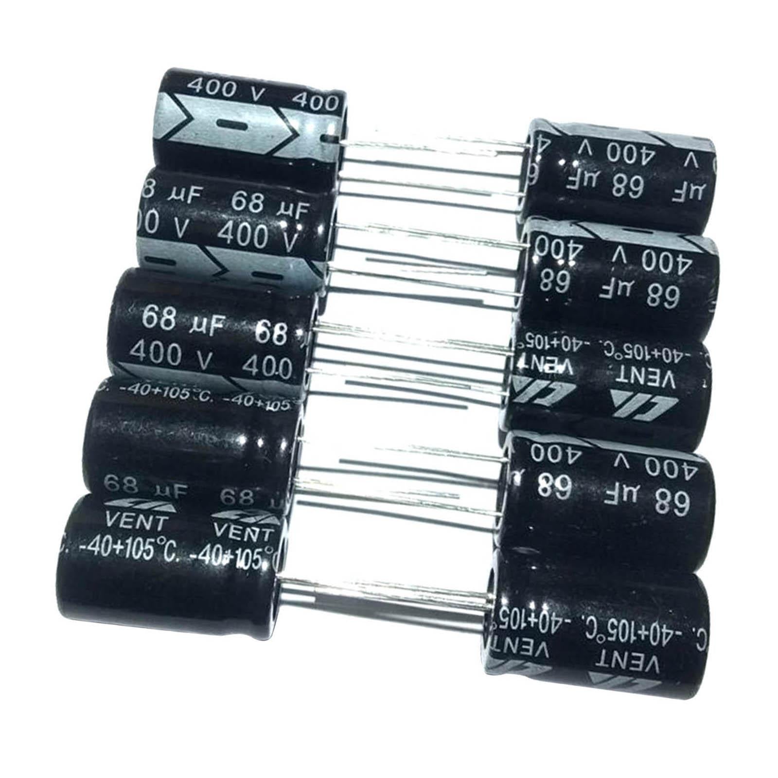 10Pcs Electrolytic Capacitors Kit Radial 450V 68UF 105 Component