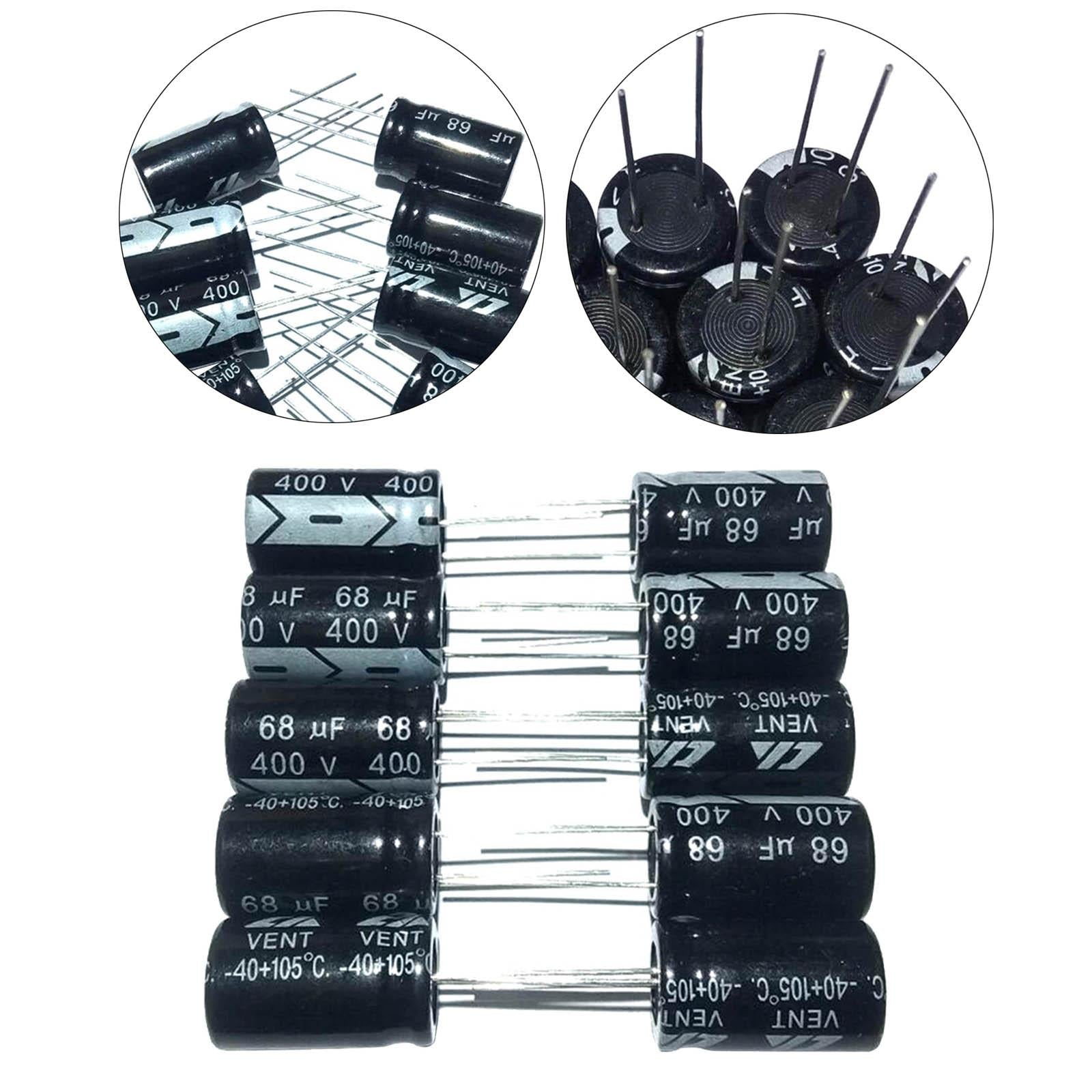 10Pcs Electrolytic Capacitors Kit Radial 450V 68UF 105 Component