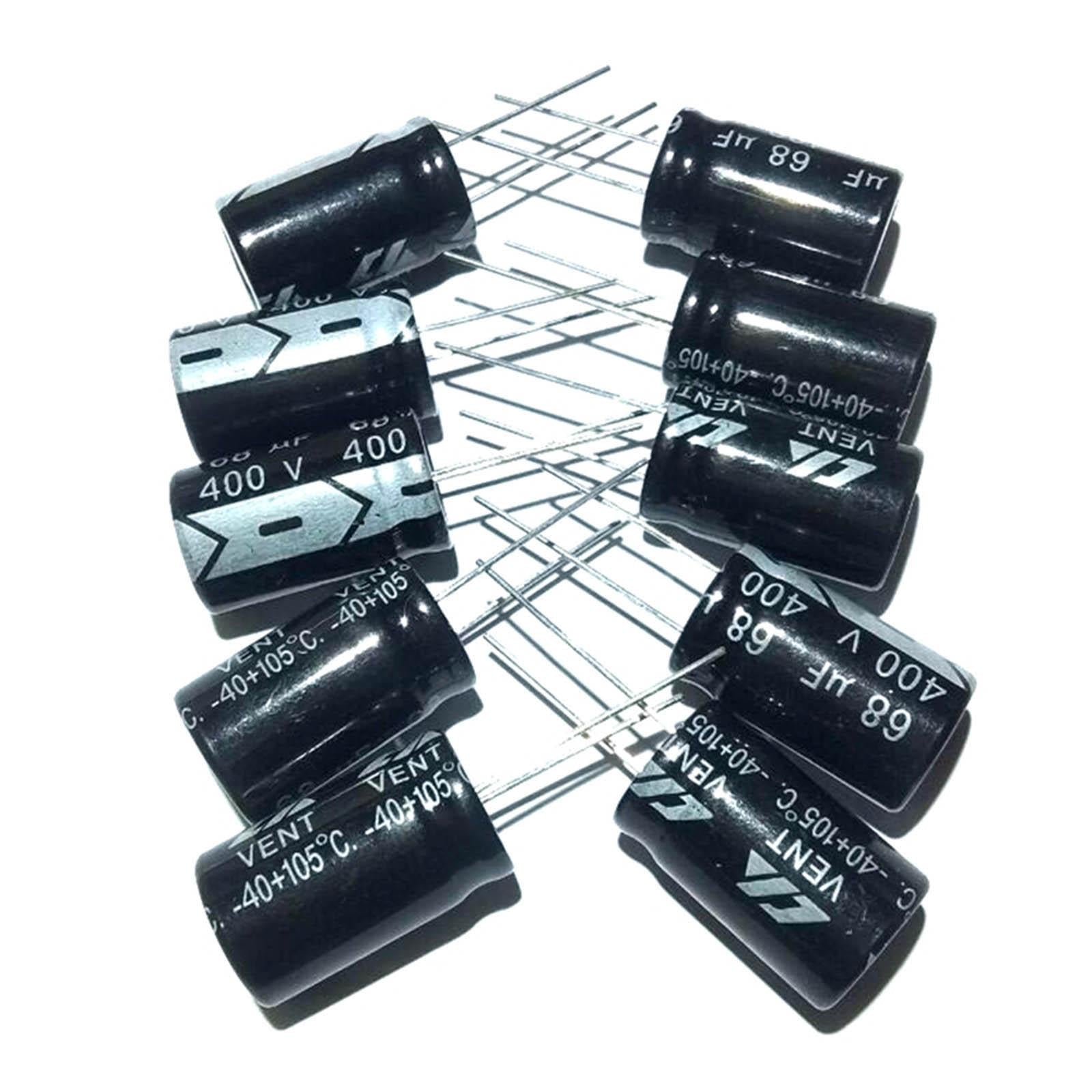 10Pcs Electrolytic Capacitors Kit Radial 450V 68UF 105 Component