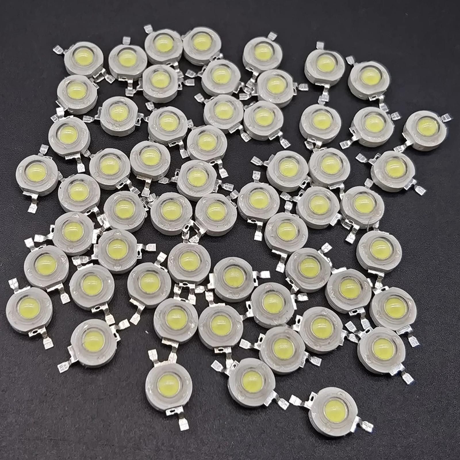 High Power LED Bead Chip High Brightness for Floodlight 100x 1W Warm White