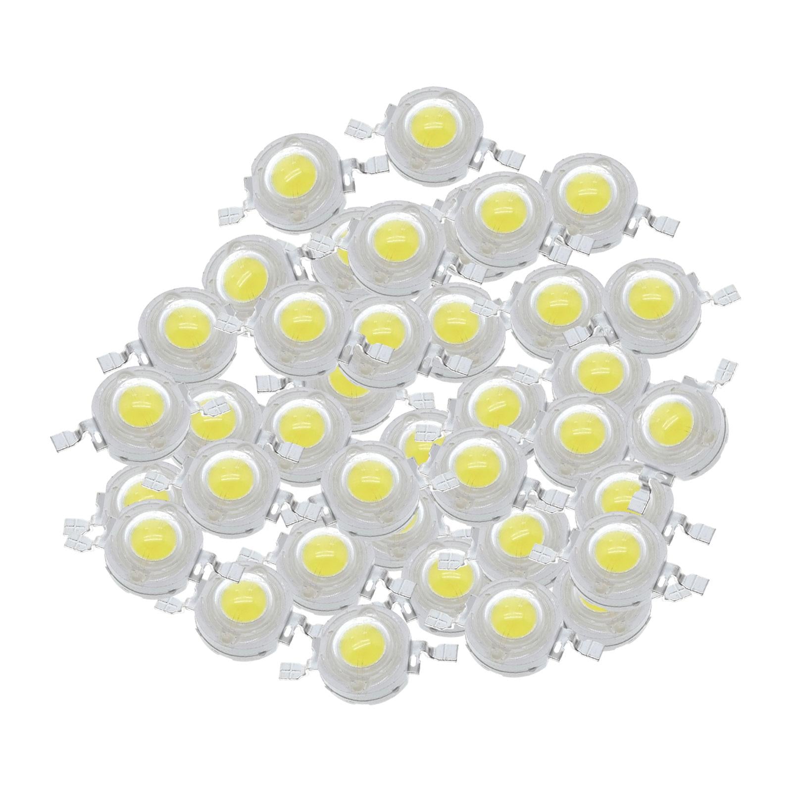 High Power LED Bead Chip High Brightness for Floodlight 50x 3W White