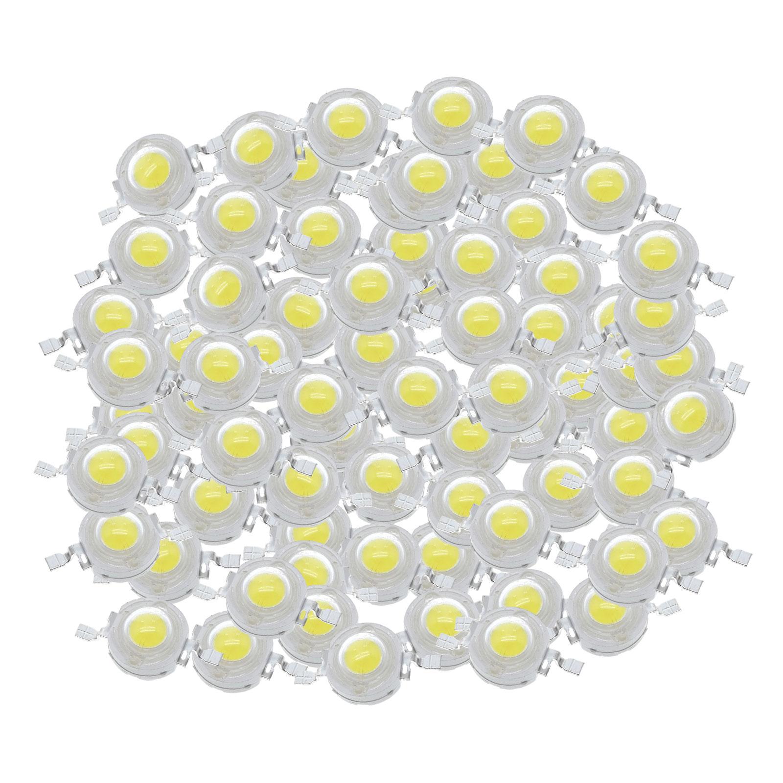 High Power LED Bead Chip High Brightness for Floodlight 100x 3W White