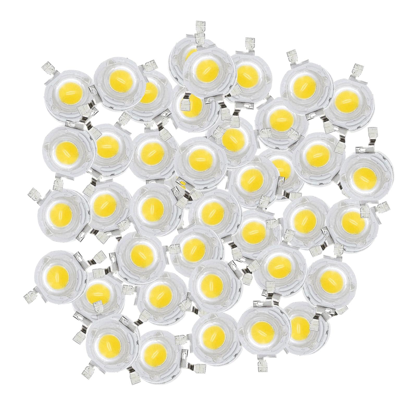 High Power LED Bead Chip High Brightness for Floodlight 50x 3W Warm White