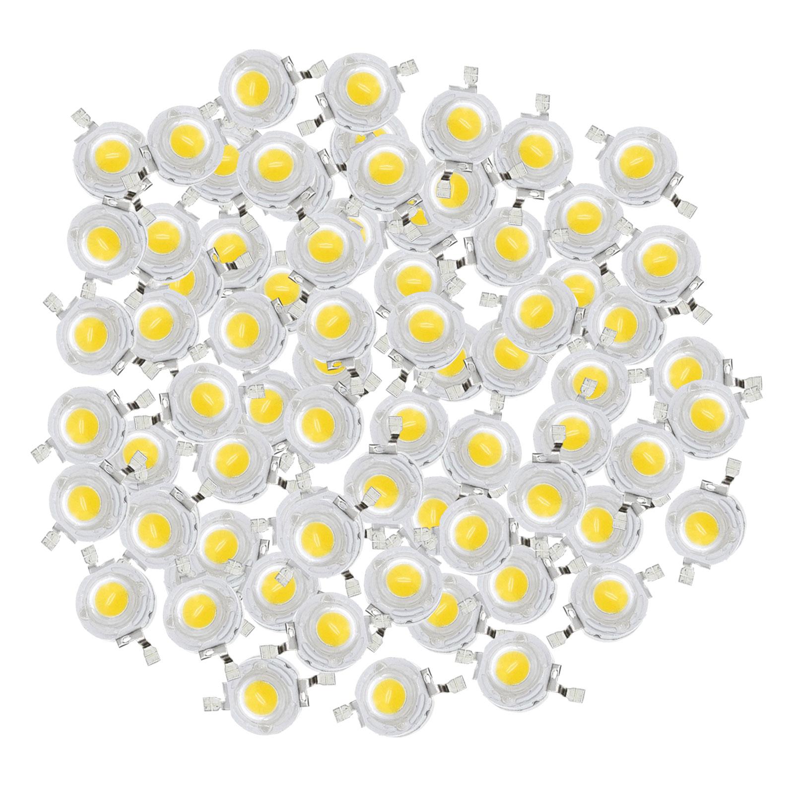 High Power LED Bead Chip High Brightness for Floodlight 100x 3W Warm White