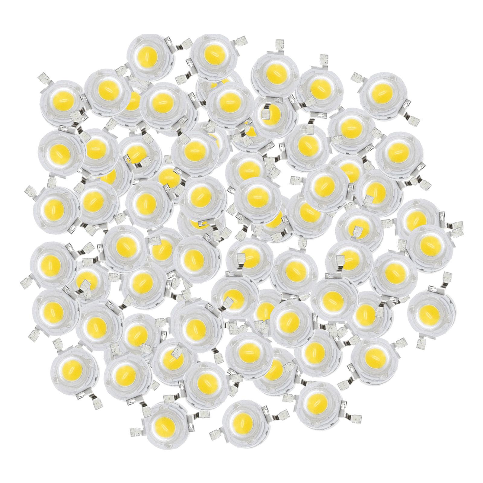 High Power LED Bead Chip High Brightness for Floodlight 100x 3W Warm White