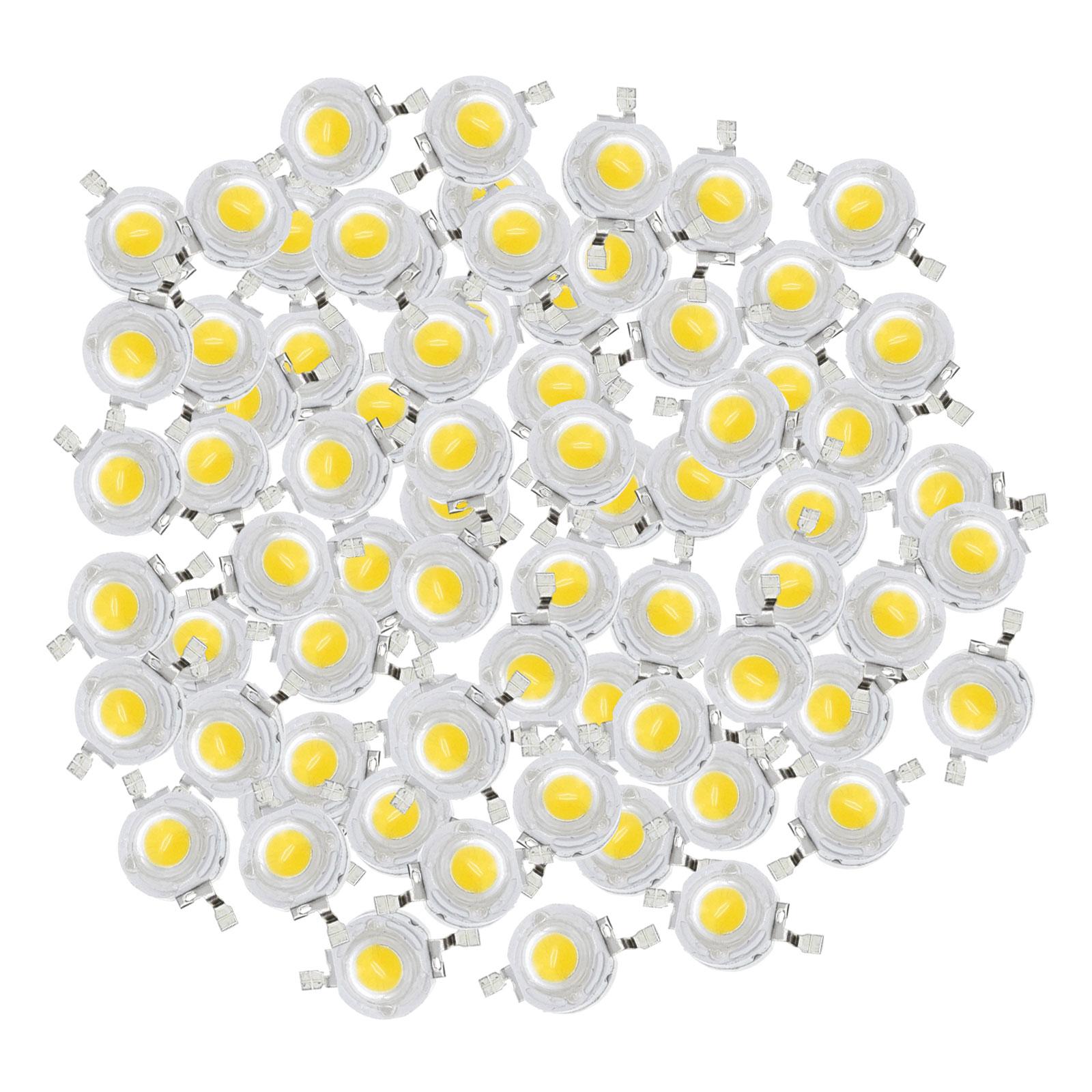 High Power LED Bead Chip High Brightness for Floodlight 100x 3W Warm White