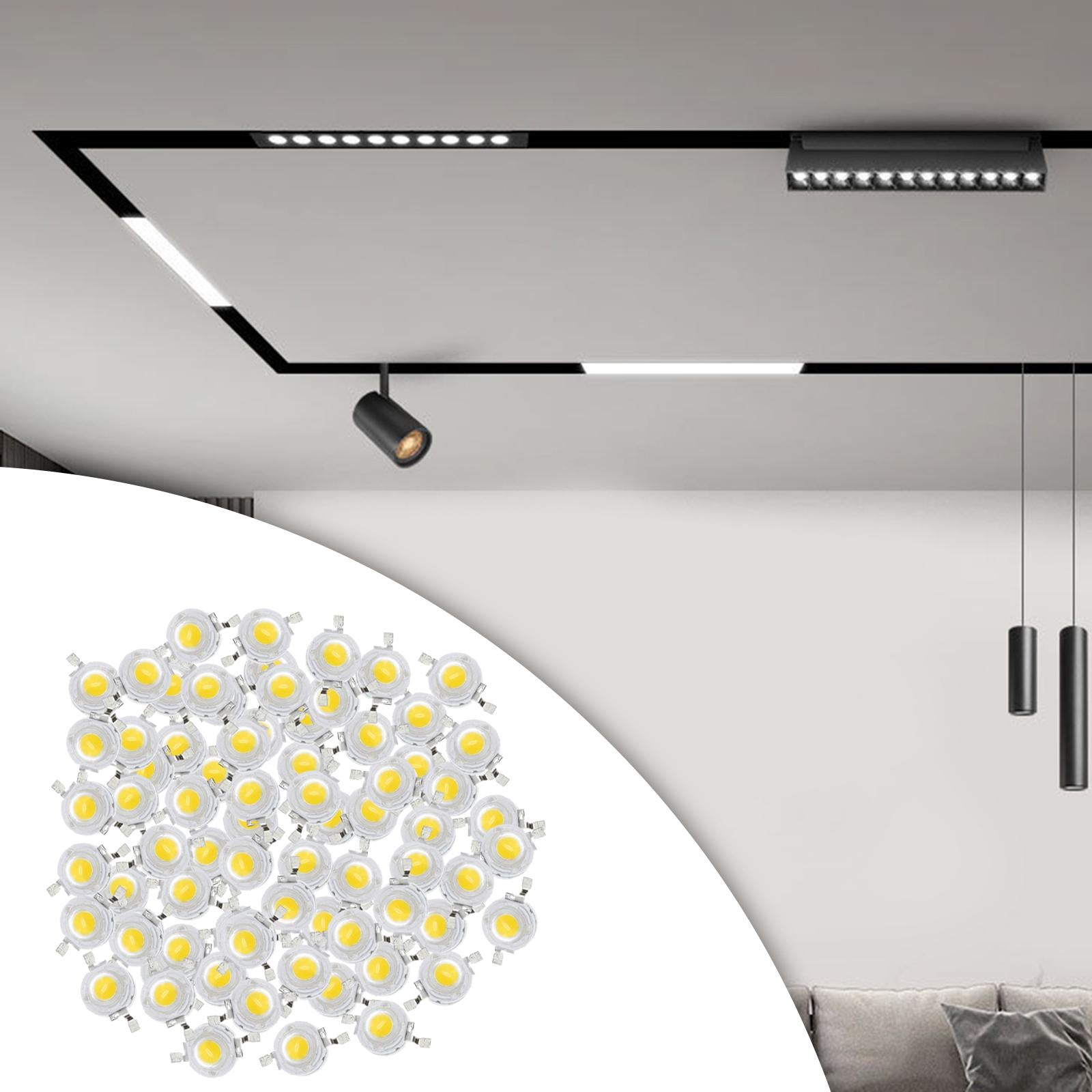 High Power LED Bead Chip High Brightness for Floodlight 100x 3W Warm White