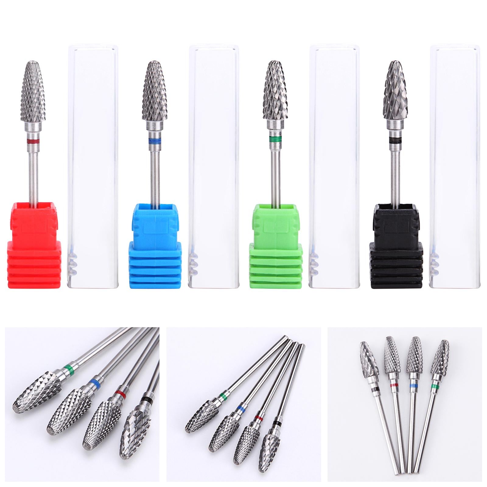 Nail Art Manicure Drill Bits Manicure Grinding Head Wide Application Red