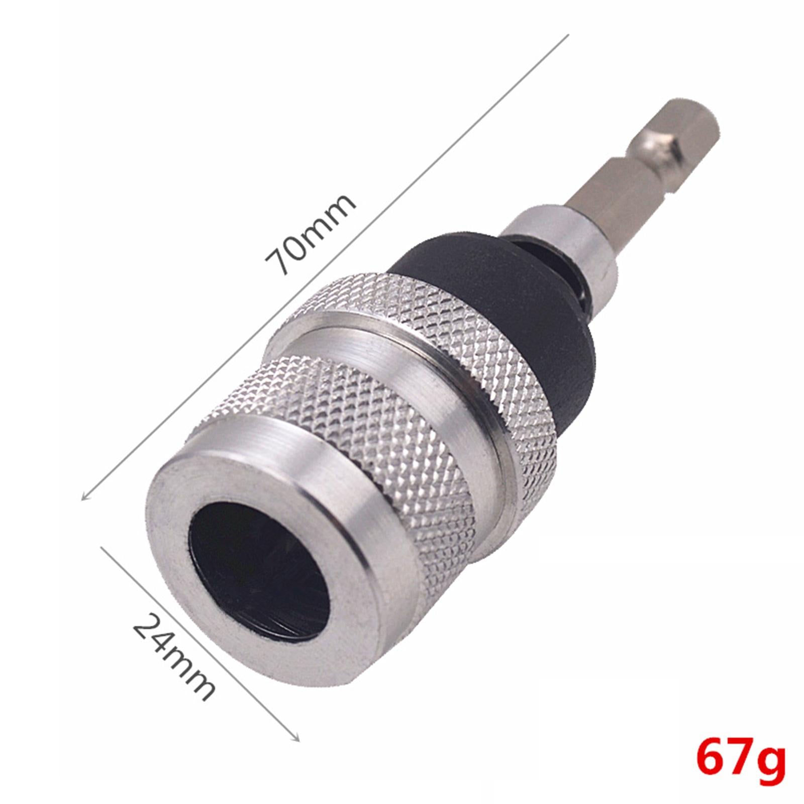 70mm Quick Release Screwdriver Bit Holder Alloy Steel Pivoting Silver