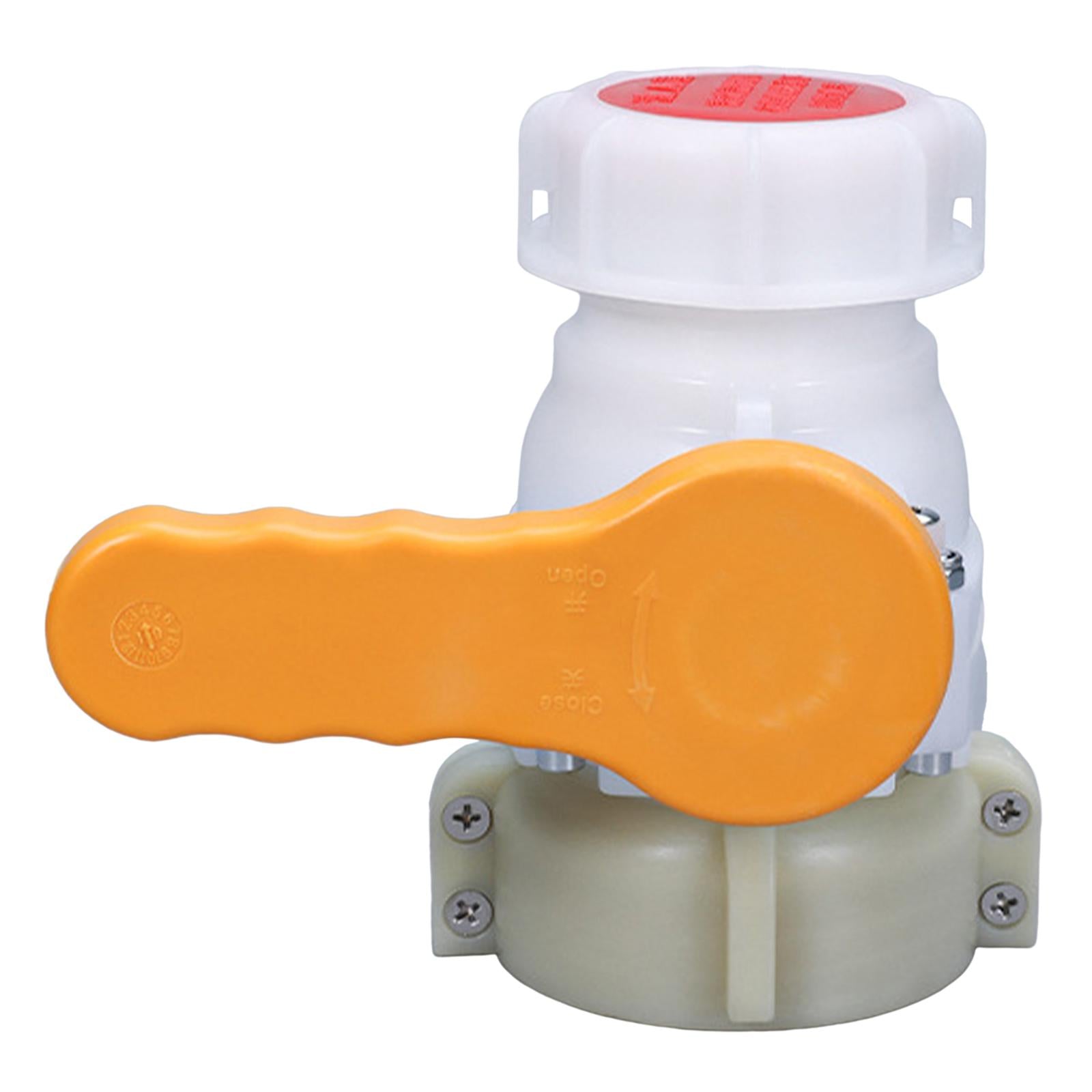Ibc Tote Tank Adapter Garden Hose Connector Coarse Thread Ball Valve Orange