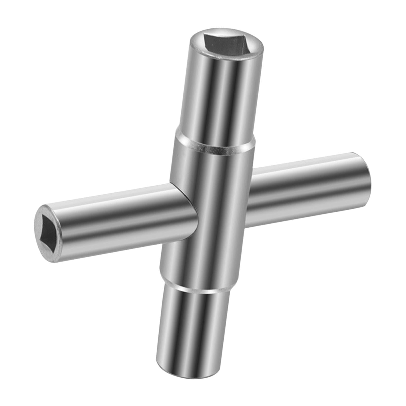 4 in 1 Faucet Wrench Silver for Opening and Closing Spigots Electric Meter