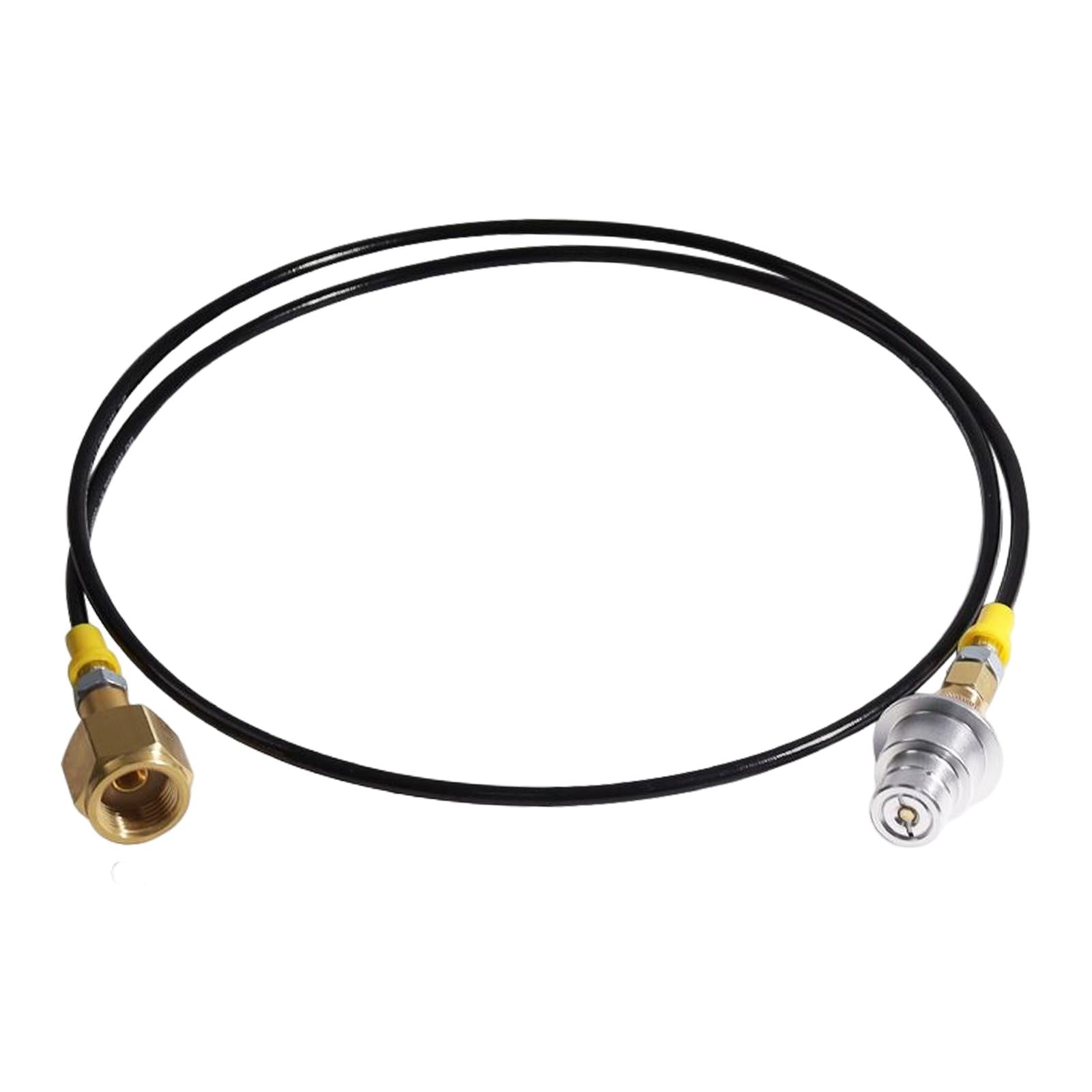 CO2 Tank Cylinder Direct Adapter Hose BP 1600Bar Thin Black Tube WP 630Bar Silver CGA320