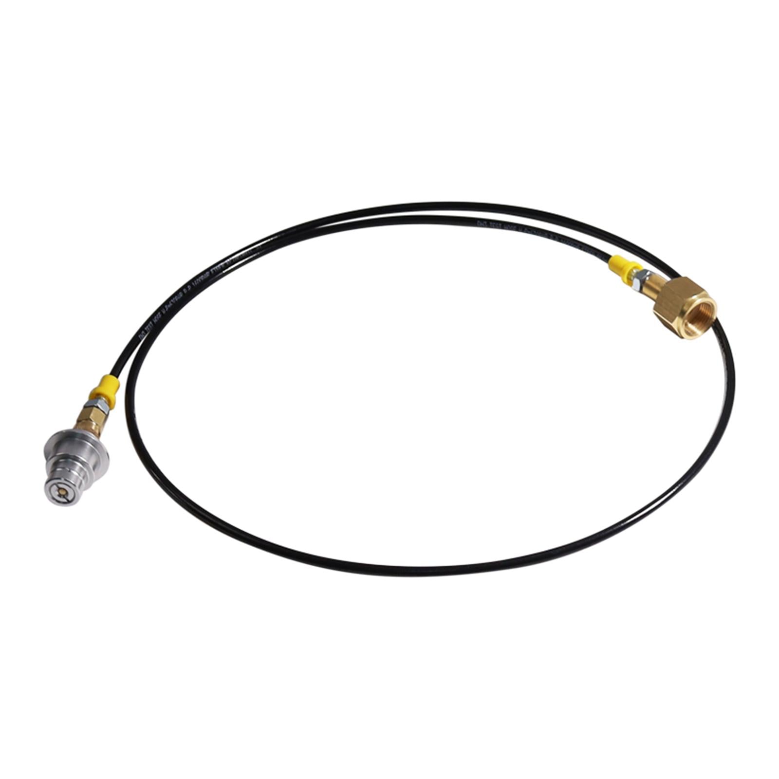 CO2 Tank Cylinder Direct Adapter Hose BP 1600Bar Thin Black Tube WP 630Bar Silver W21.8