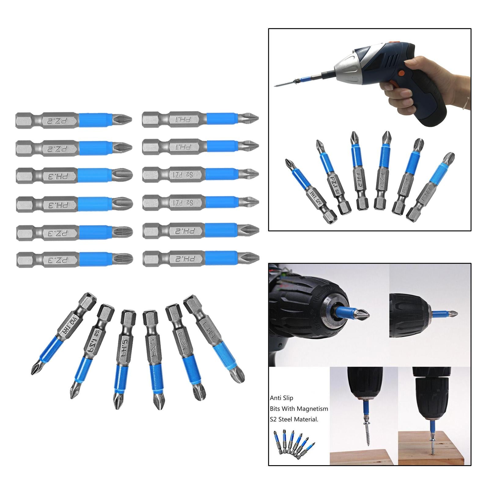 Precision Screwdriver bits Magnetic Bits PH1 PH2 PH3 for Electric Drill 12pcs