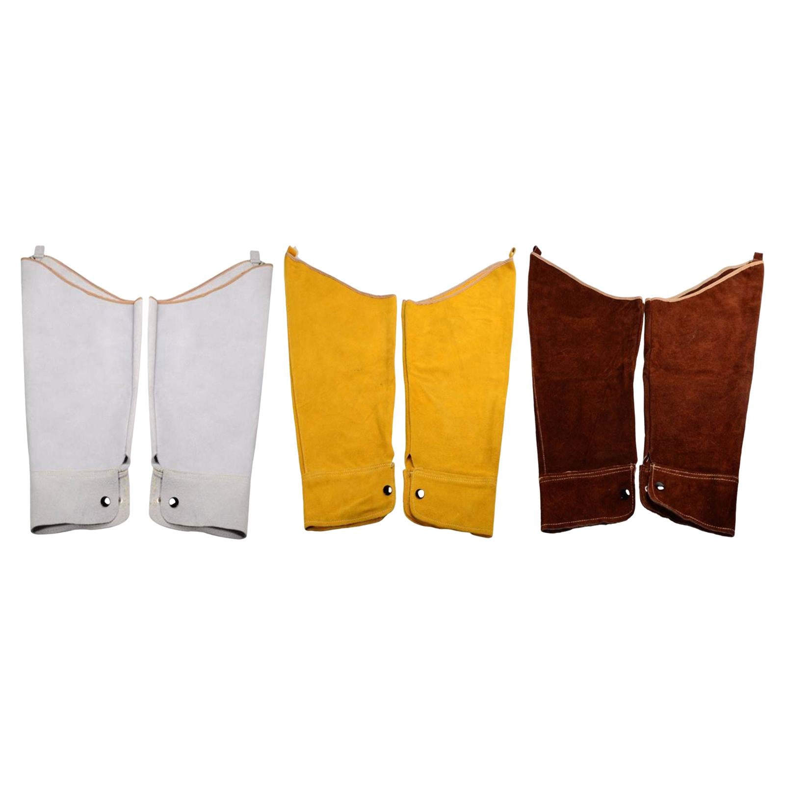 Electric Welding Sleeves Heat Resistant W/ Elastic Cuff Protective Sleeves white