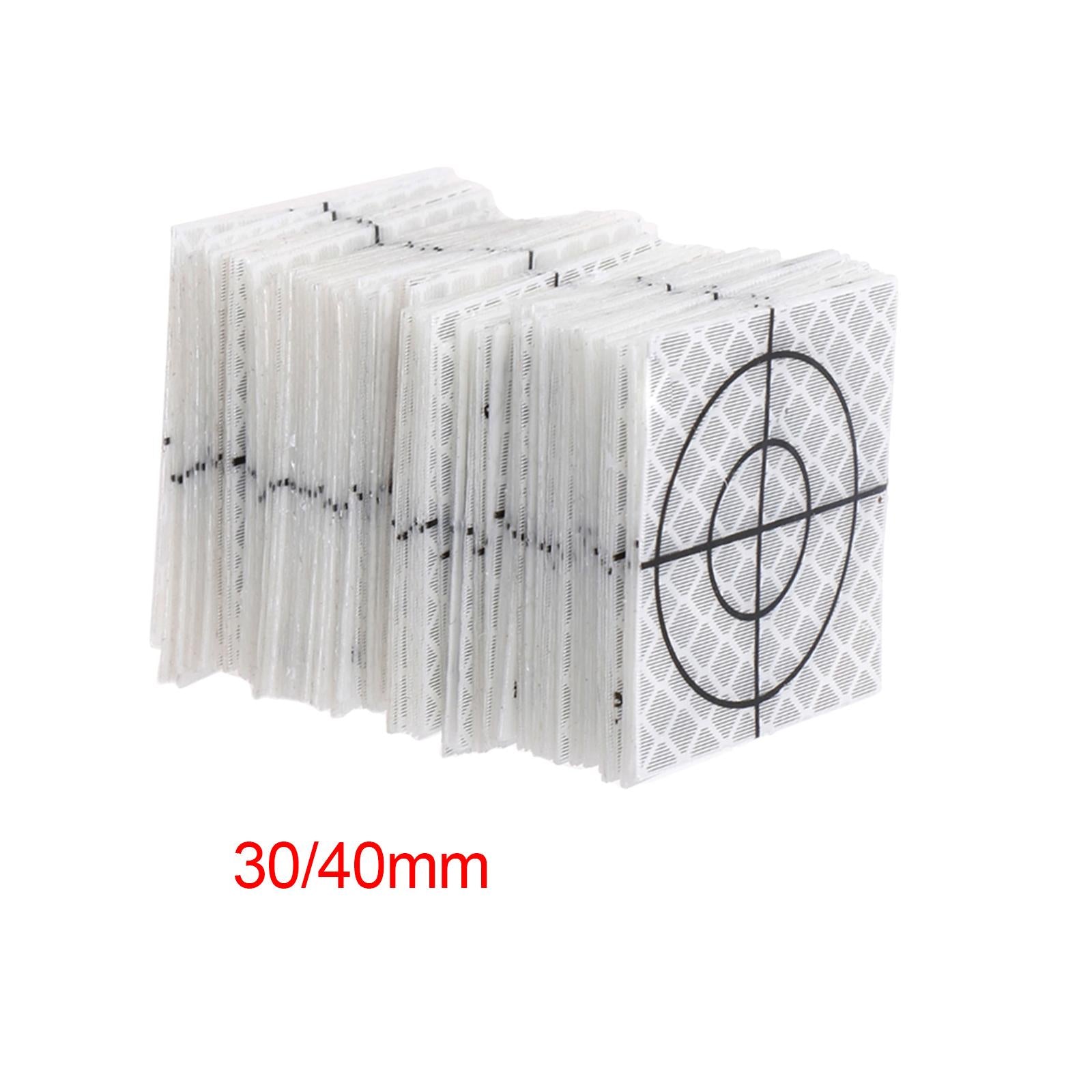 100 Pieces Reflective Tape Target for Tunnel Engineering, Slope Monitoring 3cmx3cm
