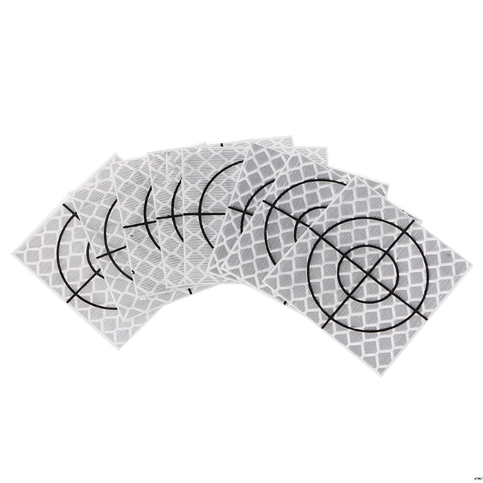 100 Pieces Reflective Tape Target for Tunnel Engineering, Slope Monitoring 4cmx4cm