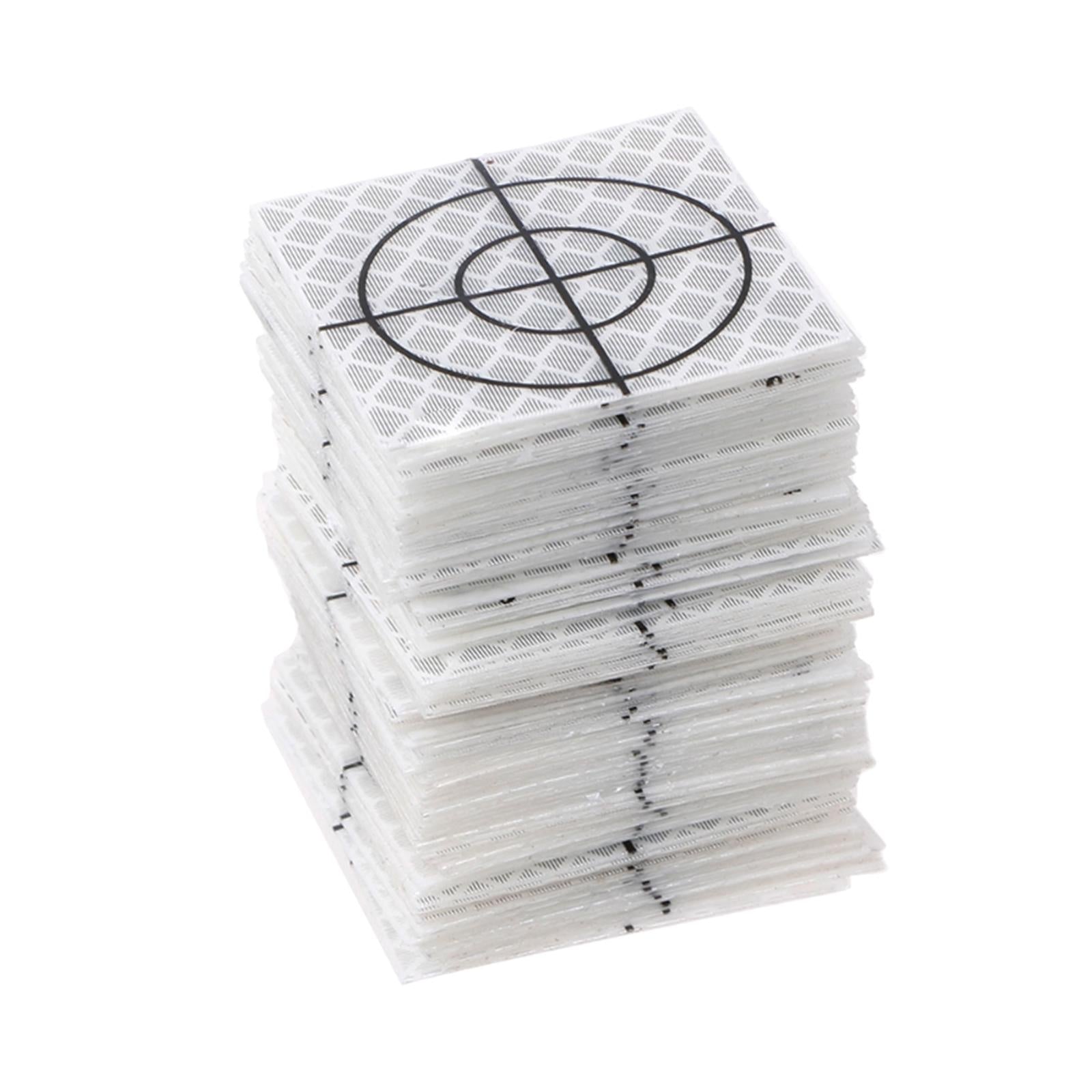 100 Pieces Reflective Tape Target for Tunnel Engineering, Slope Monitoring 4cmx4cm