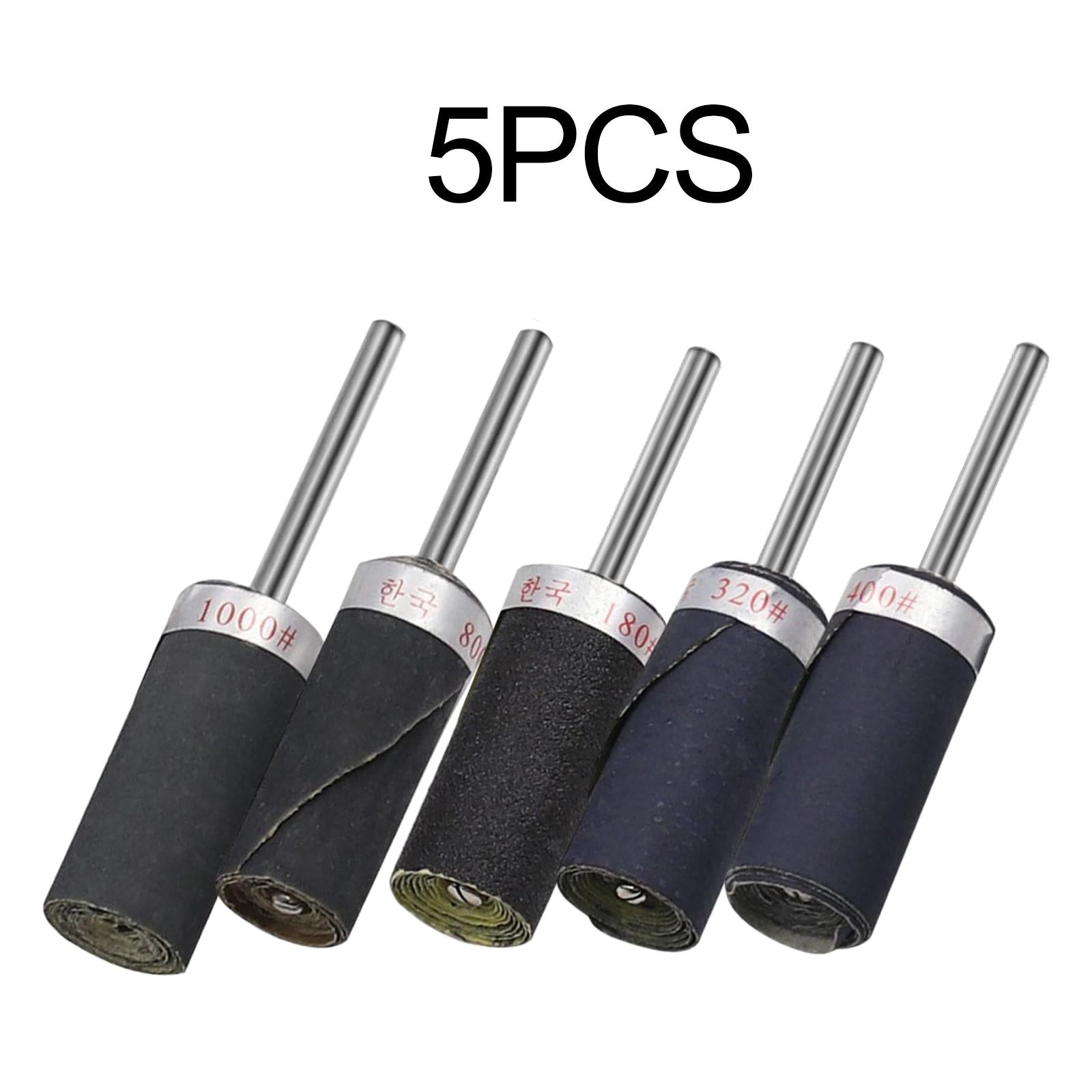 5Pcs Sandpaper Polishing Rod 3mm Shank DIY Rotary Tools for Agate Jade Glass 1000 Grit
