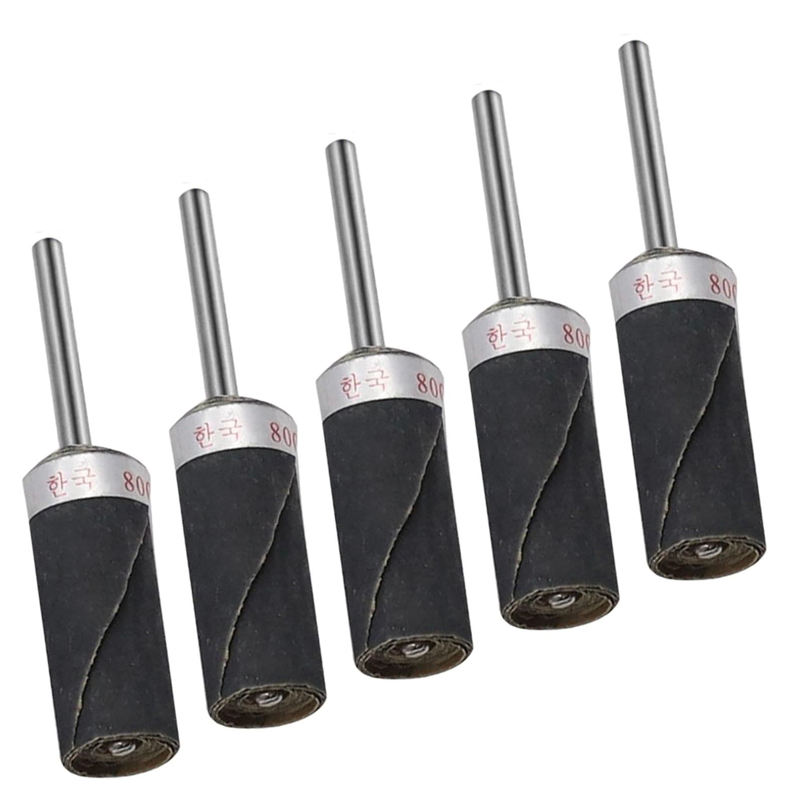 5Pcs Sandpaper Polishing Rod 3mm Shank DIY Rotary Tools for Agate Jade Glass 800 Grit