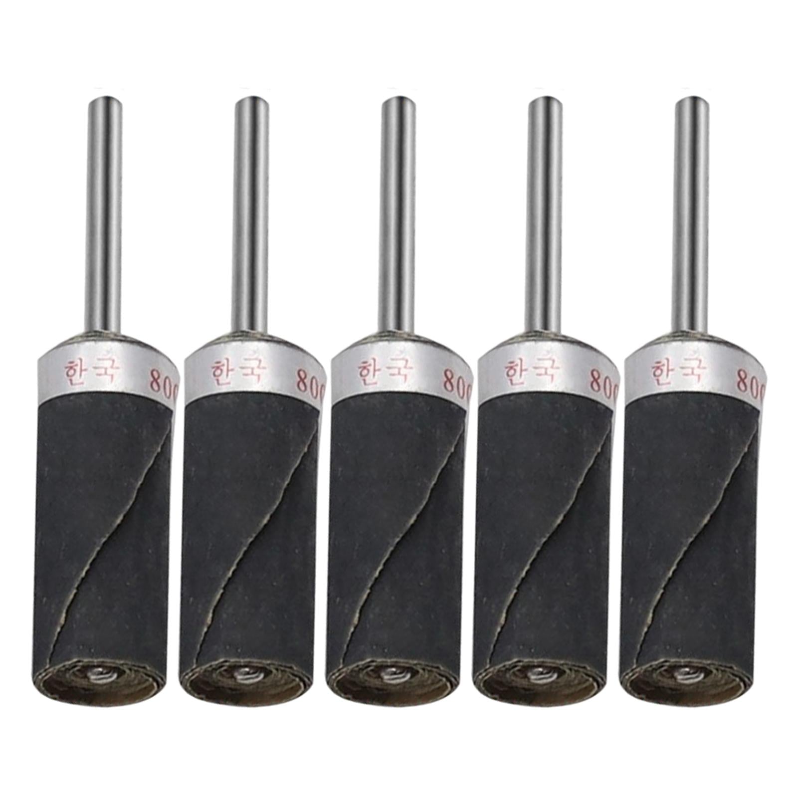 5Pcs Sandpaper Polishing Rod 3mm Shank DIY Rotary Tools for Agate Jade Glass 800 Grit
