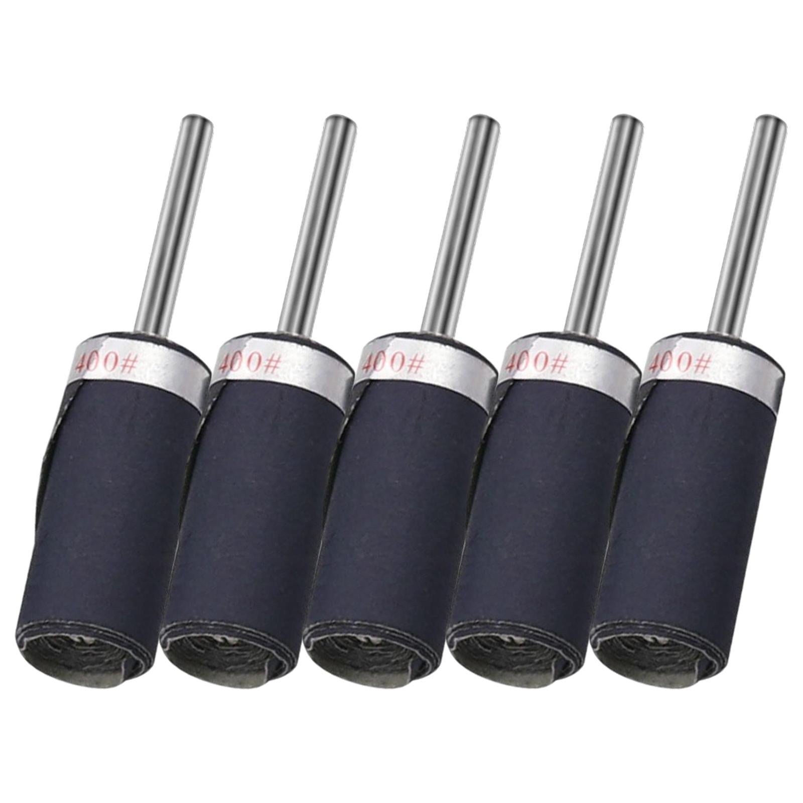 5Pcs Sandpaper Polishing Rod 3mm Shank DIY Rotary Tools for Agate Jade Glass 400 Grit