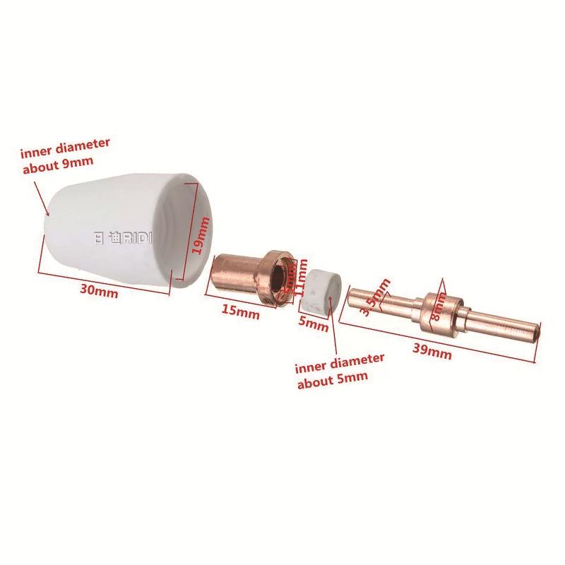 Nozzle Extended Shroud Shield Cup Kit Consumables Accessory Set for
