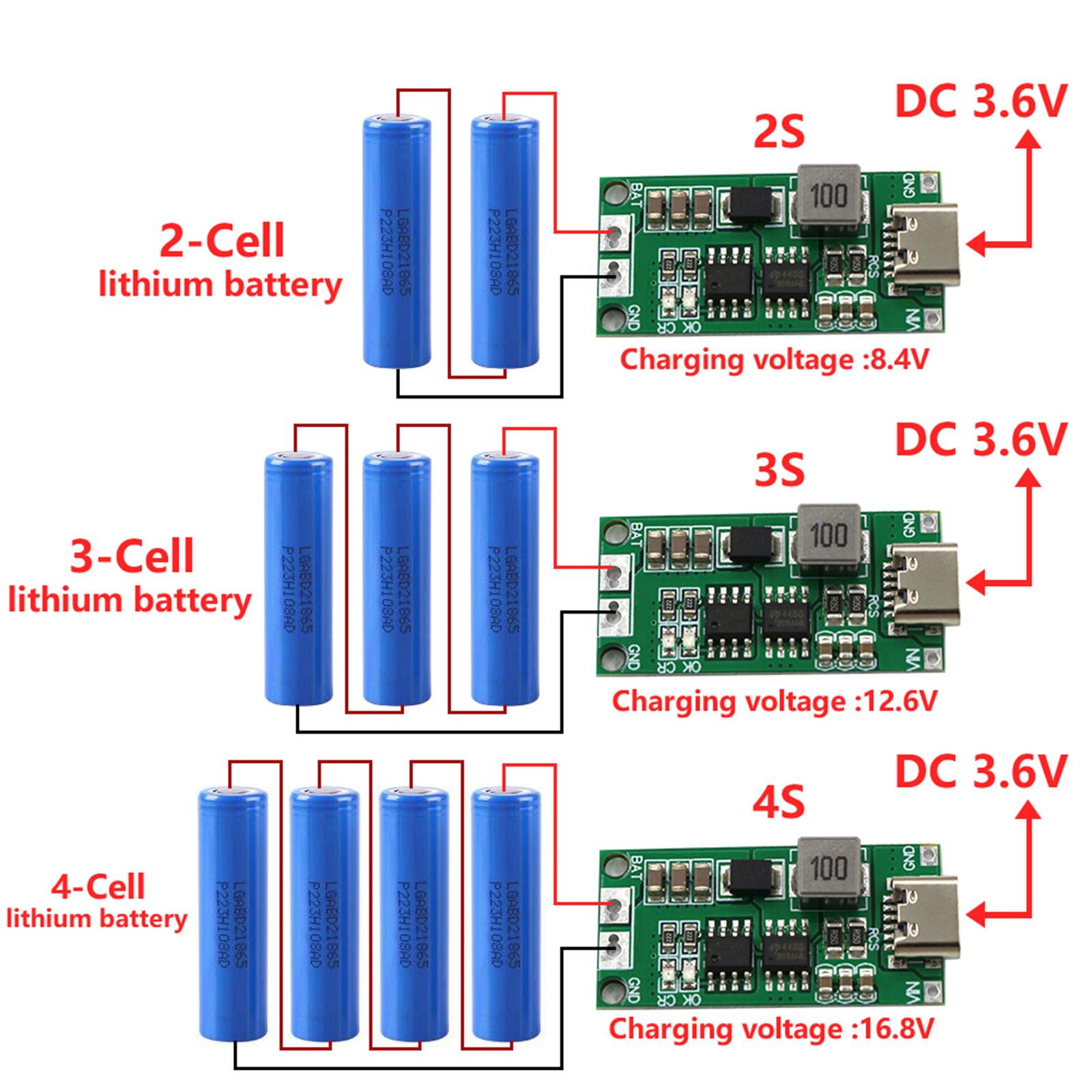 Premium Boost Lithium Battery Module 18650 Lithium Battery 1A 2A 4A 2S 3S 4S 3S 2A