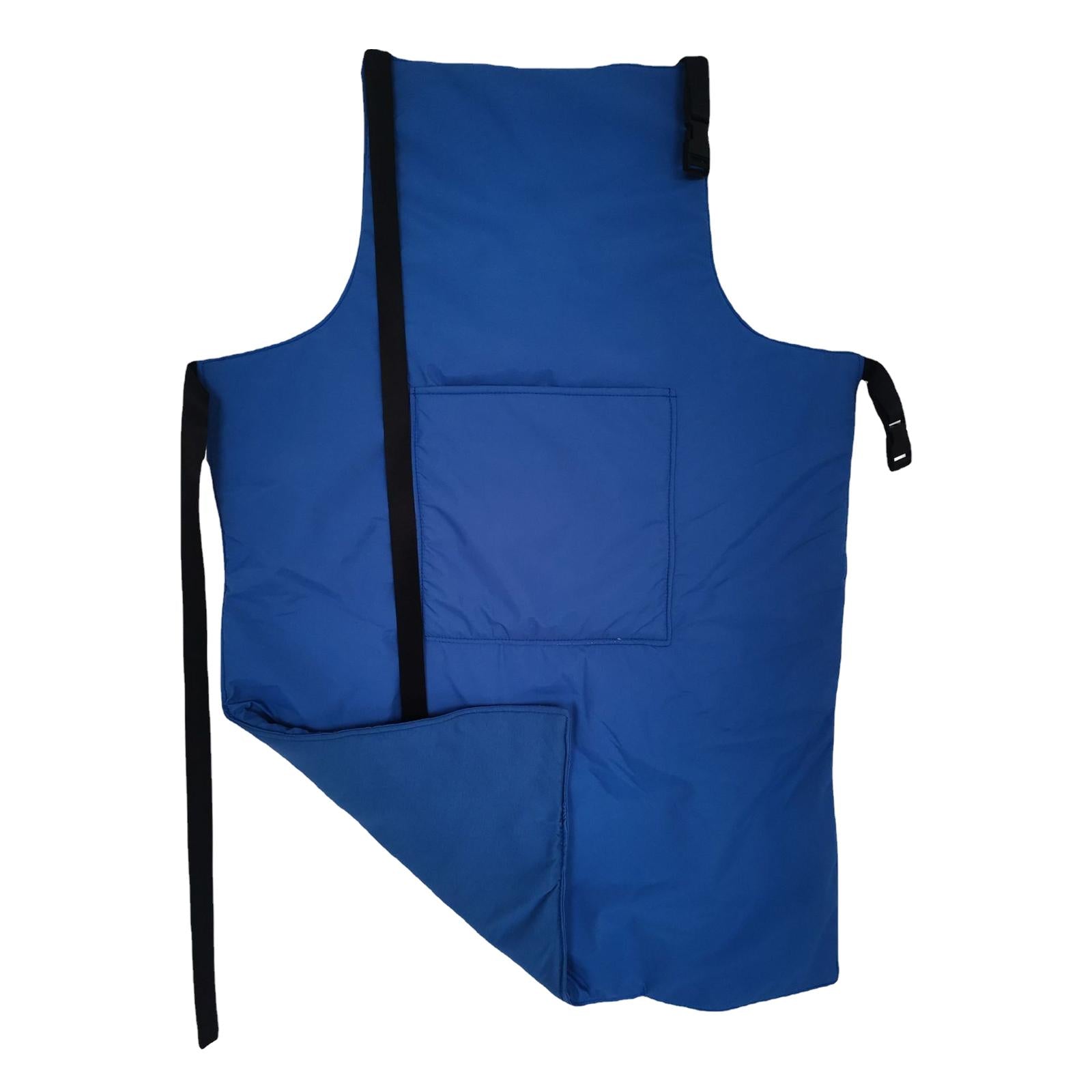 Cryogenic Apron for Liquid Nitrogen Lab, Safety Apparel Waterproof Blue 120cm