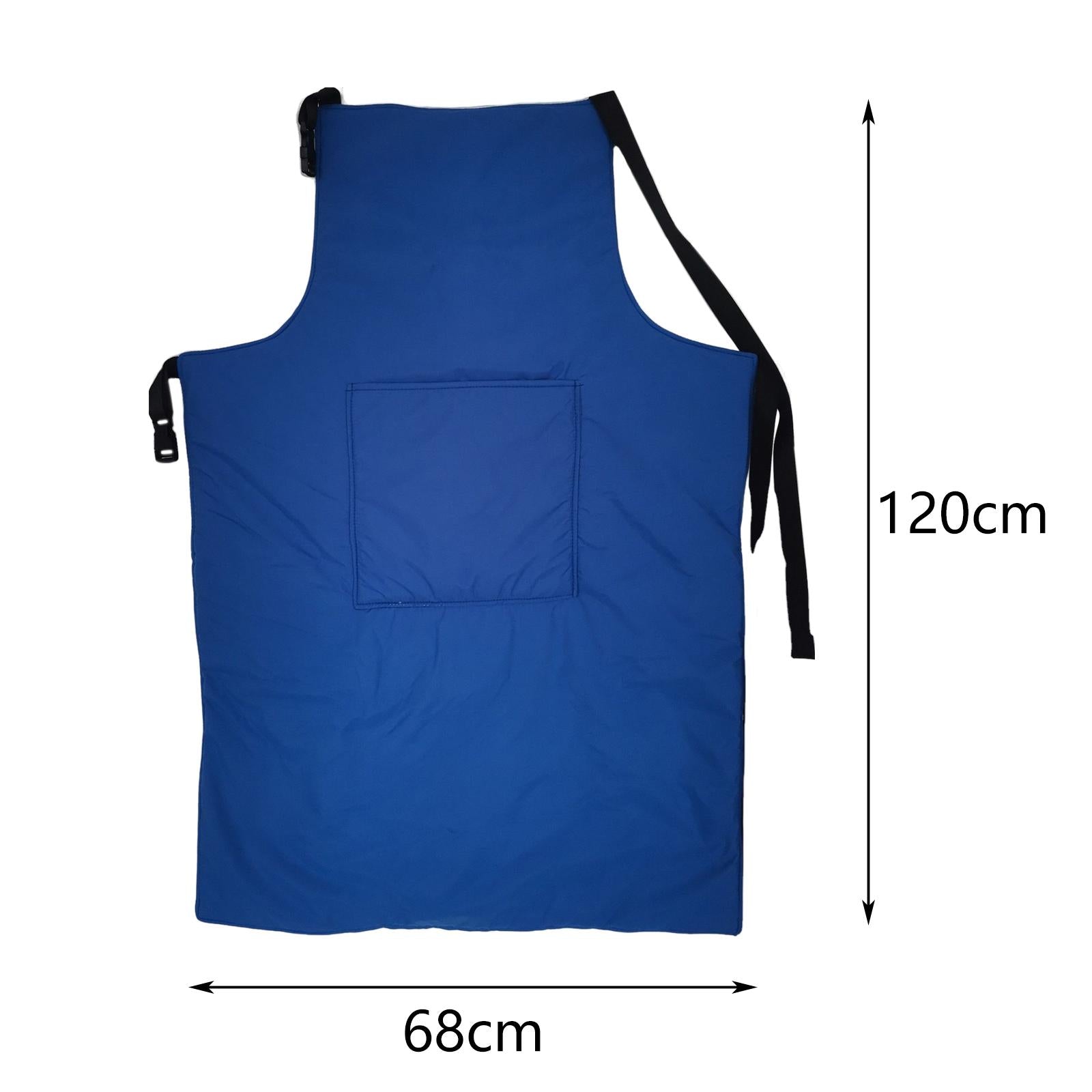 Cryogenic Apron for Liquid Nitrogen Lab, Safety Apparel Waterproof Blue 120cm
