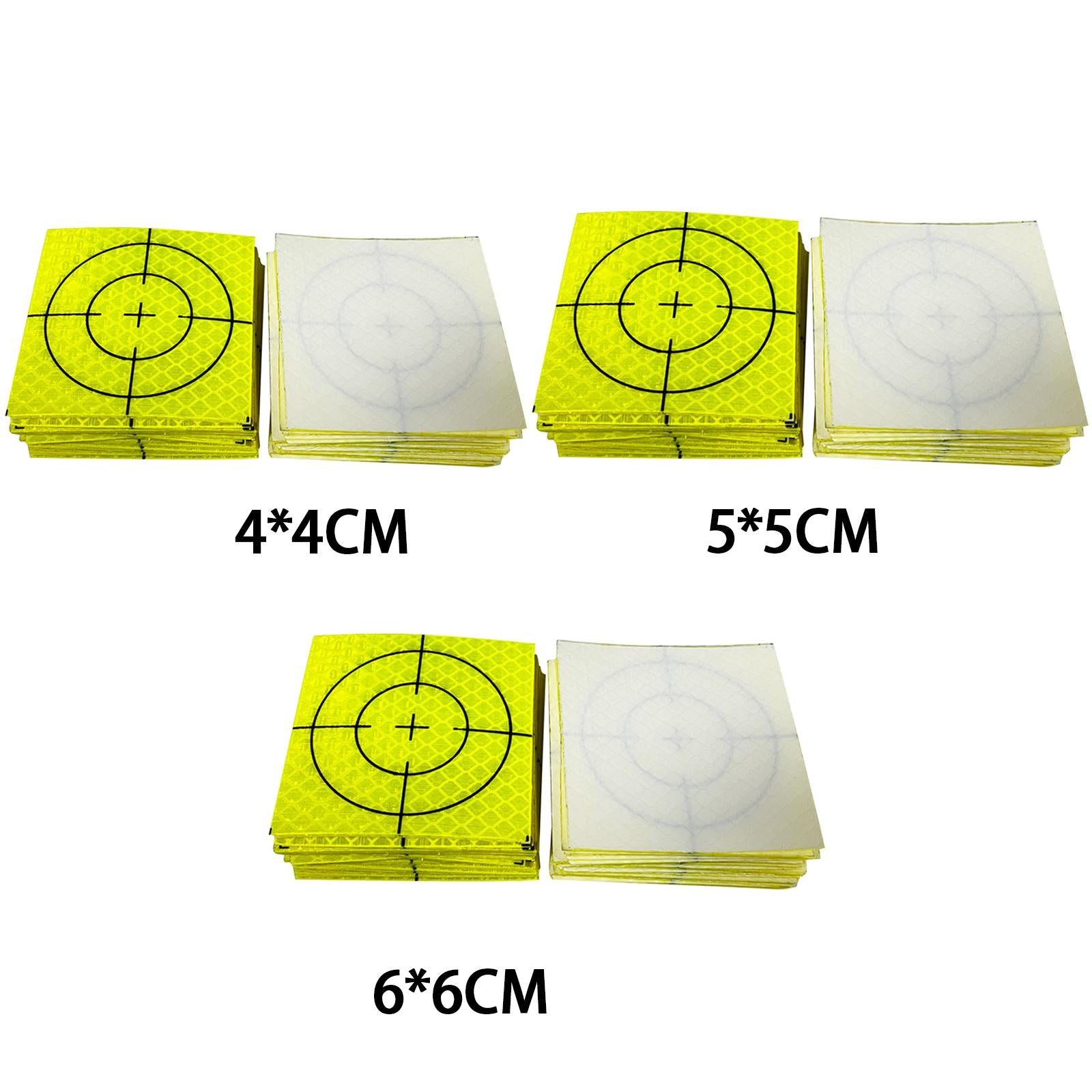 100Pcs Reflective Tape Target Reflector Target Sheets for Tunnel Engineering 4cmx4cm