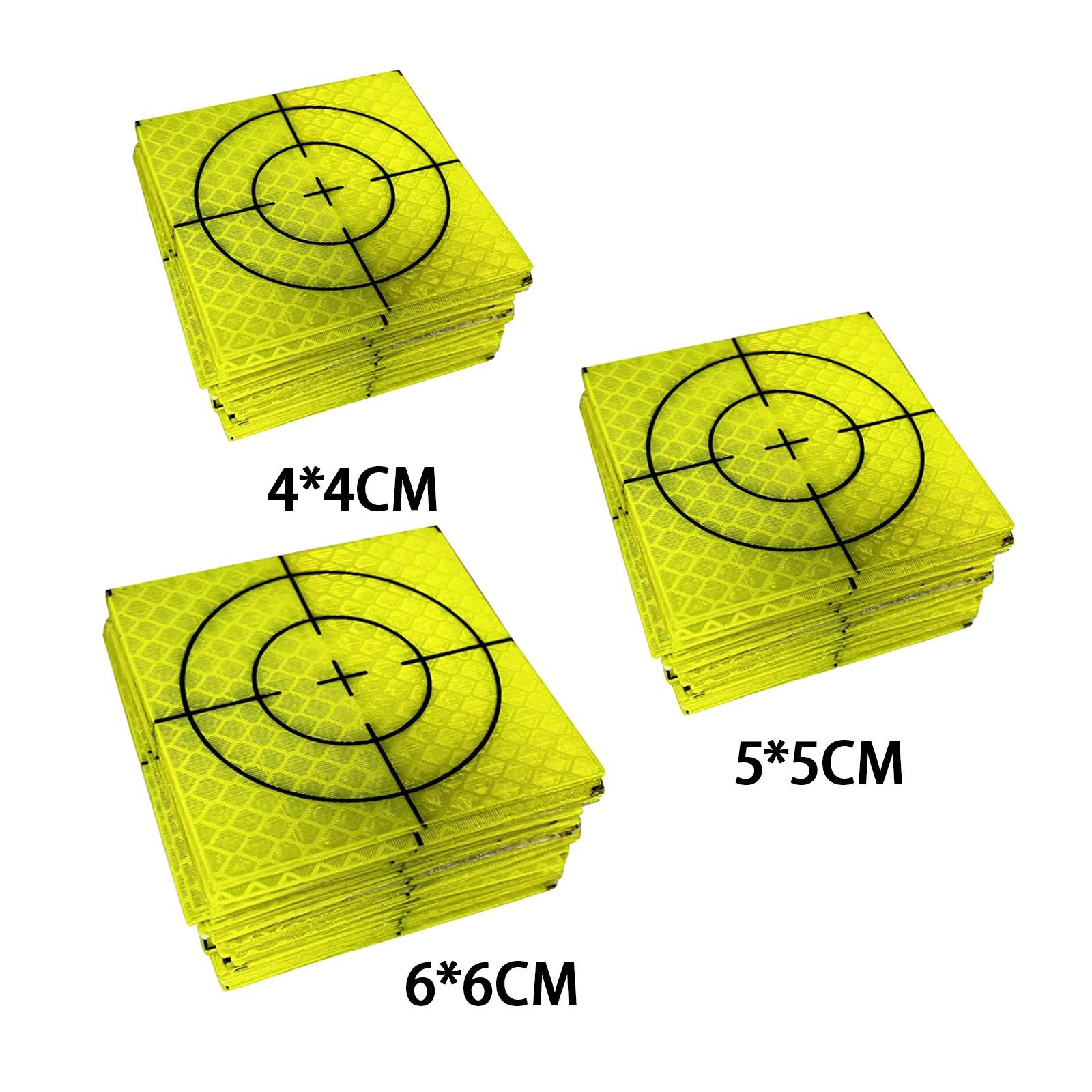 100Pcs Reflective Tape Target Reflector Target Sheets for Tunnel Engineering 4cmx4cm
