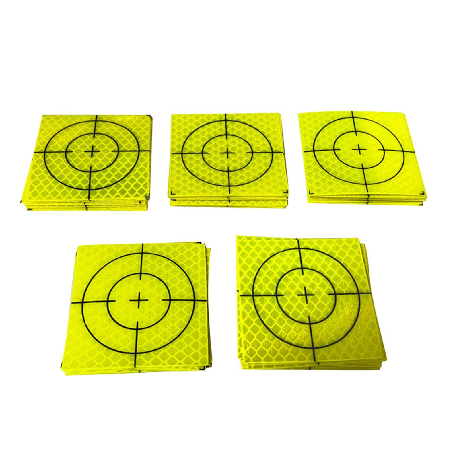100Pcs Reflective Tape Target Reflector Target Sheets for Tunnel Engineering 5cmx5cm