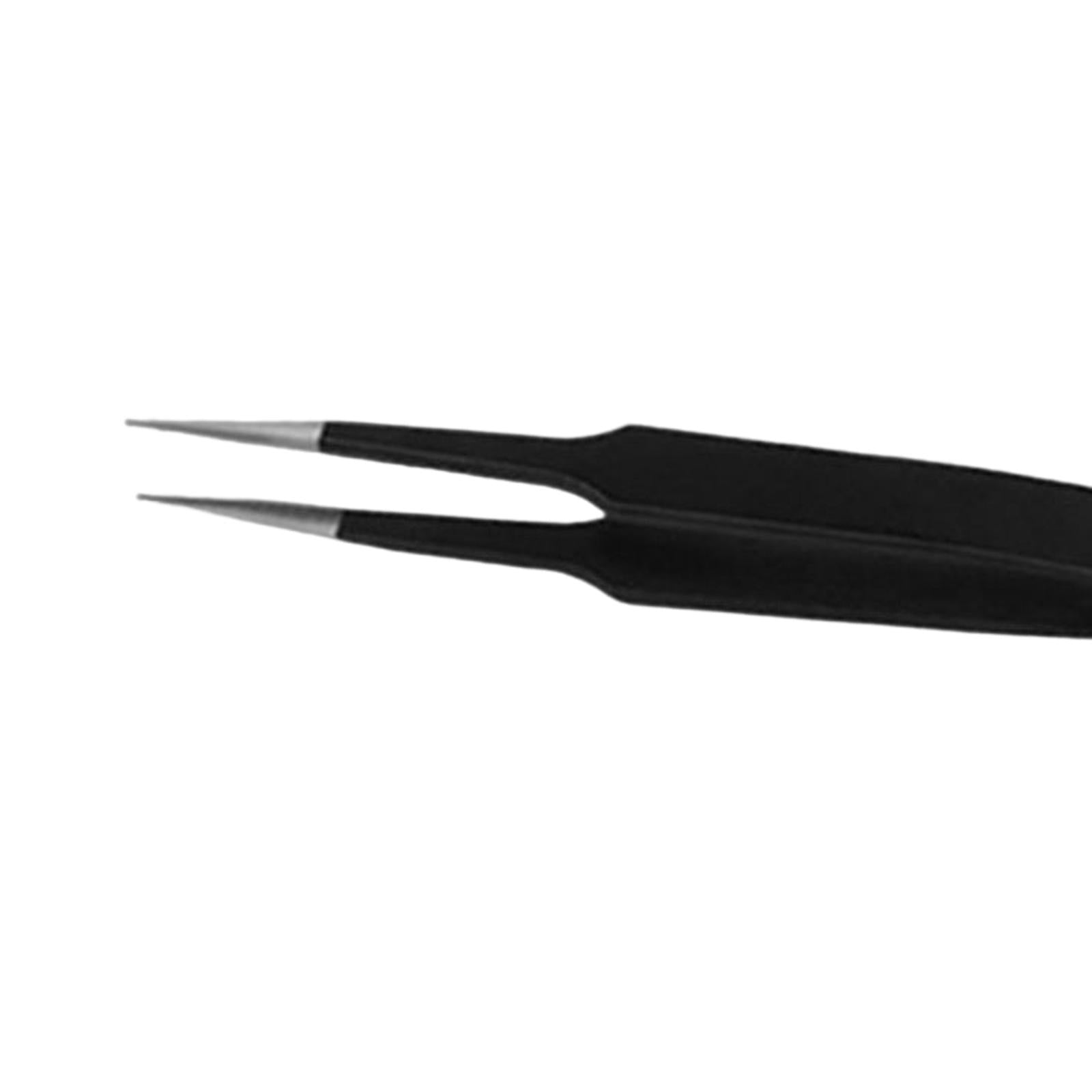 2 Pieces Eyelash Tweezers Nail Enhancement Eyelash Clip Precision for Salon Style E