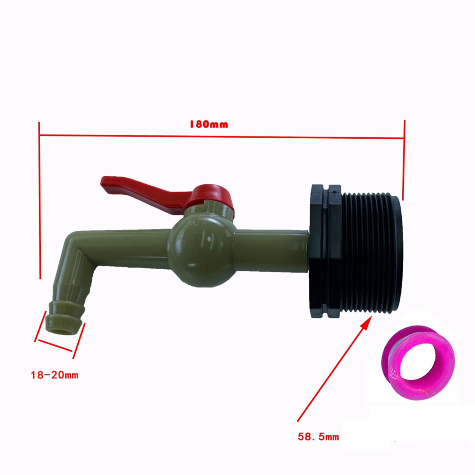 Drain Adapter Replace Valve for Galvanized Drum Water Supply Controller 20mm 90 degrees
