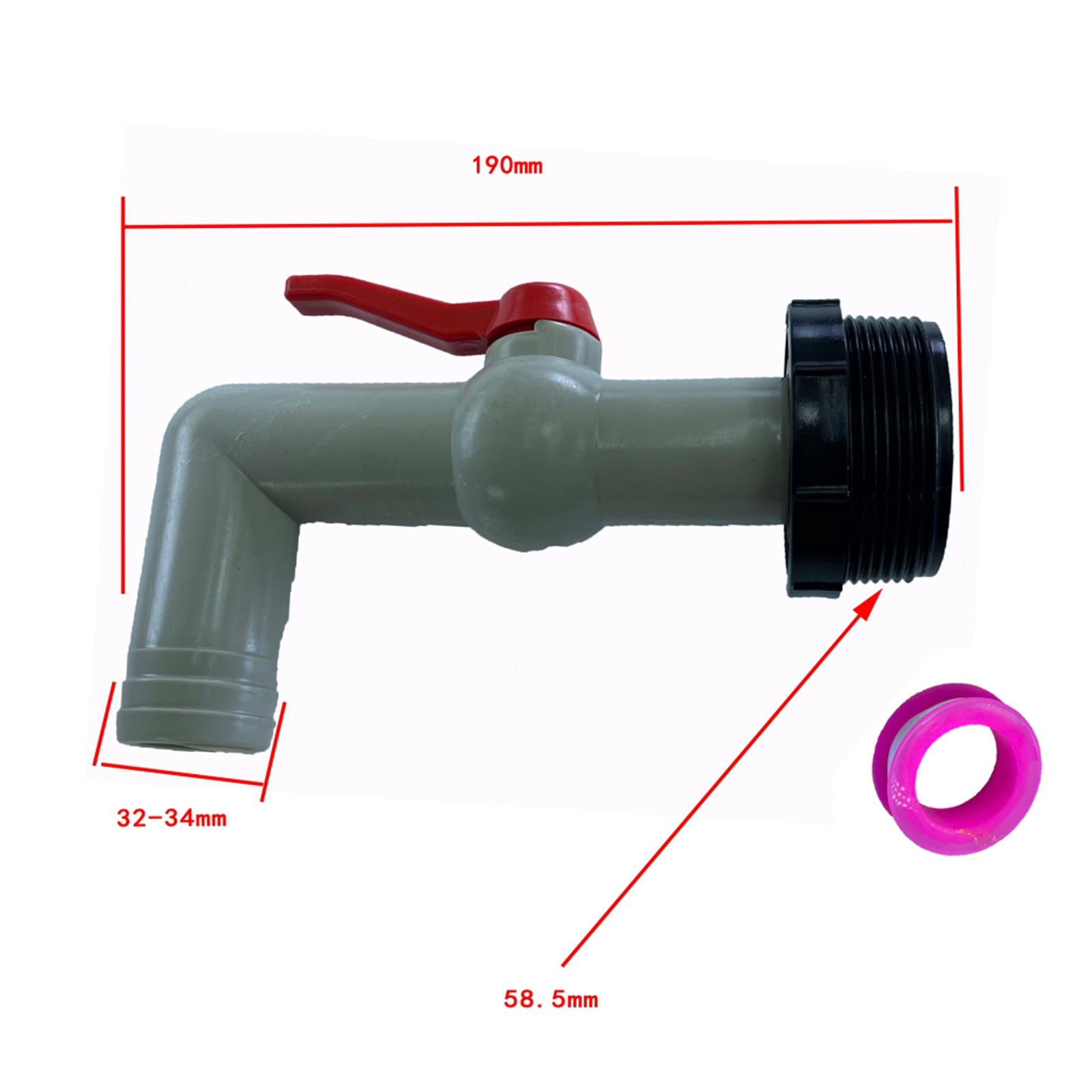 Drain Adapter Replace Valve for Galvanized Drum Water Supply Controller 32mm 90 degrees