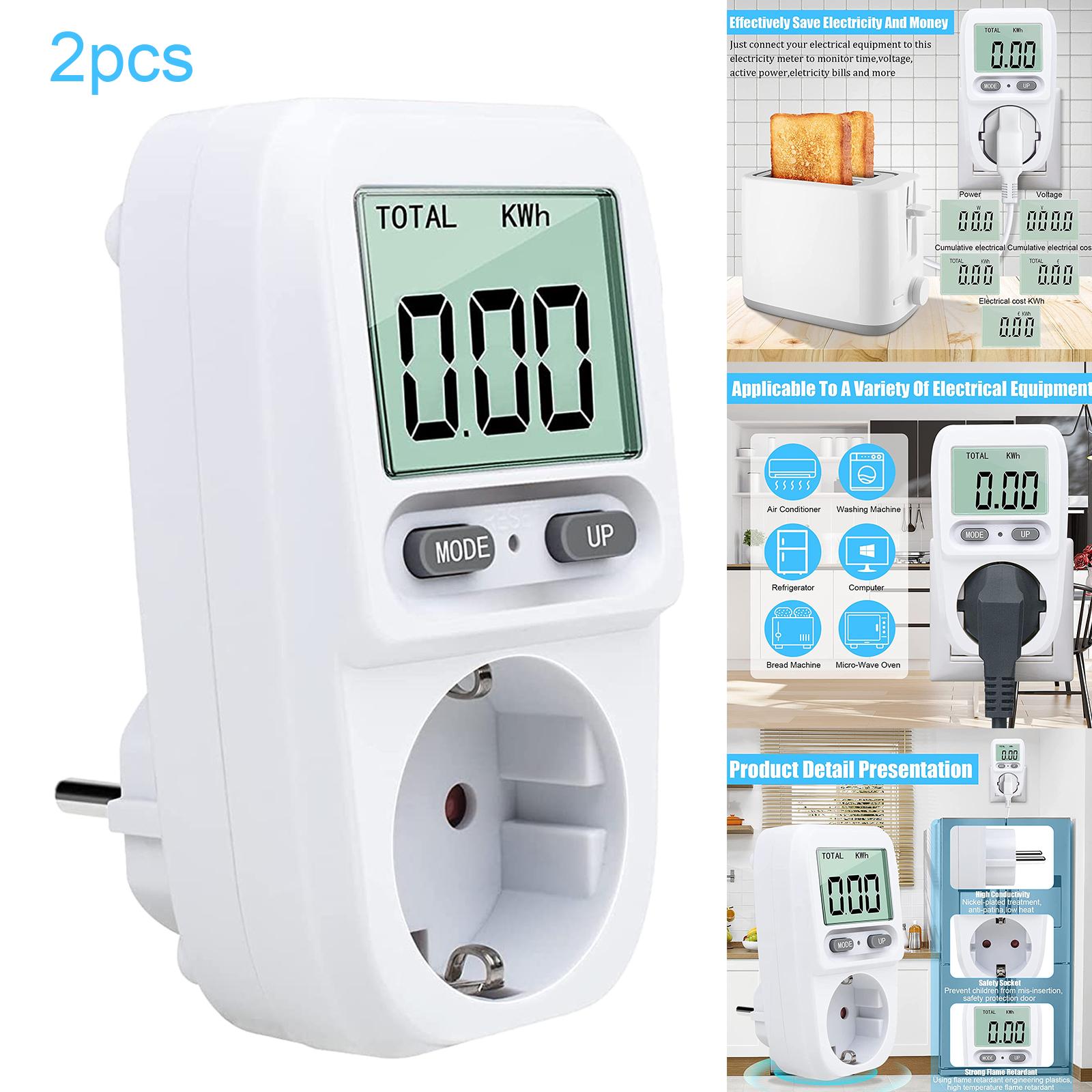 Power Monitor Backlight Watt Meter Wattmeter Tester Monitor Power for Hotel