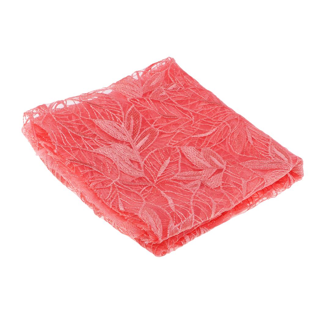 Flower Embroidery Mesh Craft Fabric Ribbon For Wedding Bridal Dress 0.5 Yard