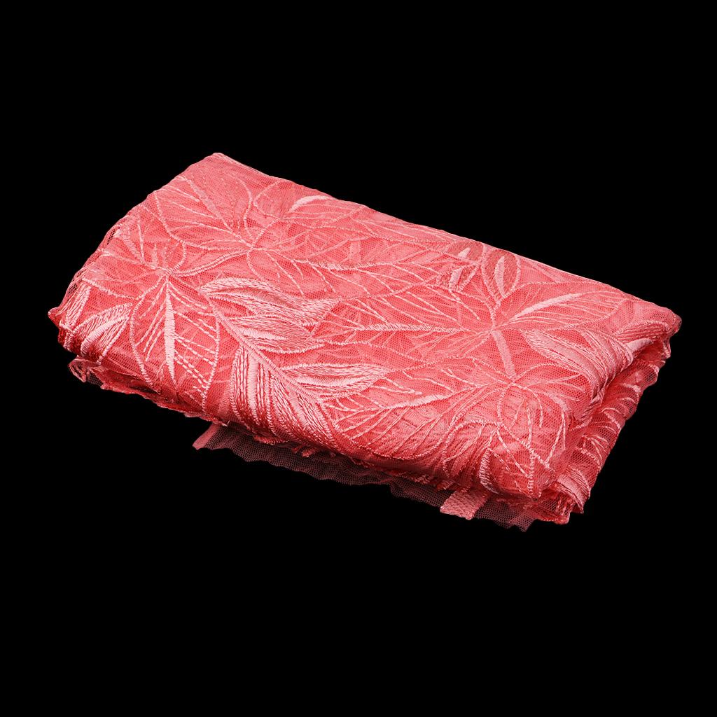 Flower Embroidery Mesh Craft Fabric Ribbon For Wedding Bridal Dress 0.5 Yard