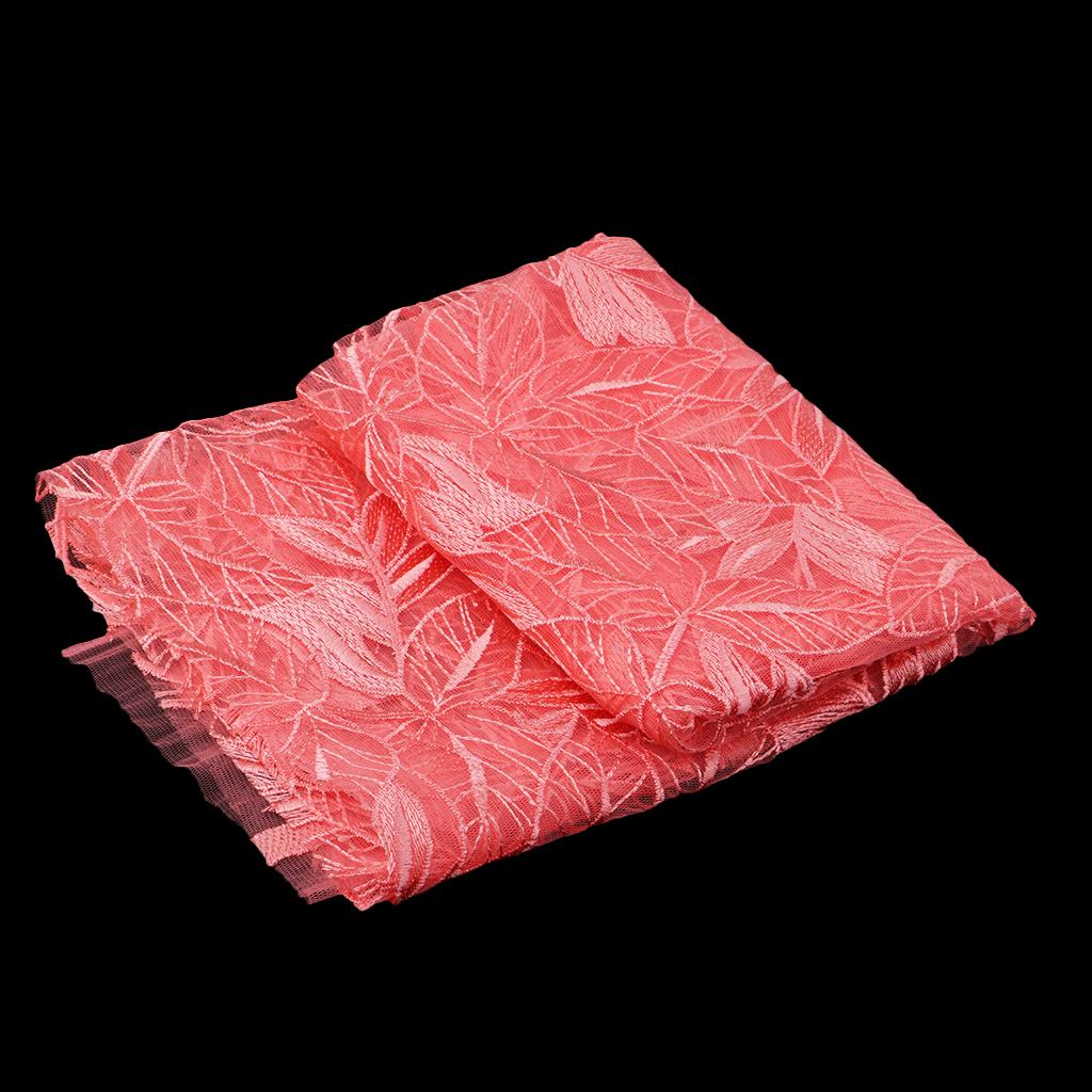 Flower Embroidery Mesh Craft Fabric Ribbon For Wedding Bridal Dress 0.5 Yard