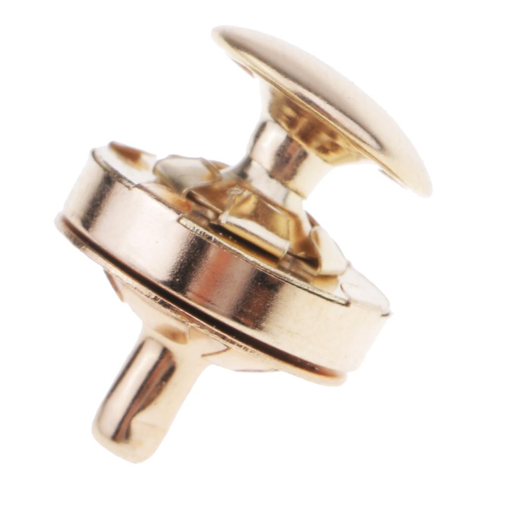 10 Sets Double Sided Nail Magnetic Button Clasp Sewing Fasteners Gold 14mm