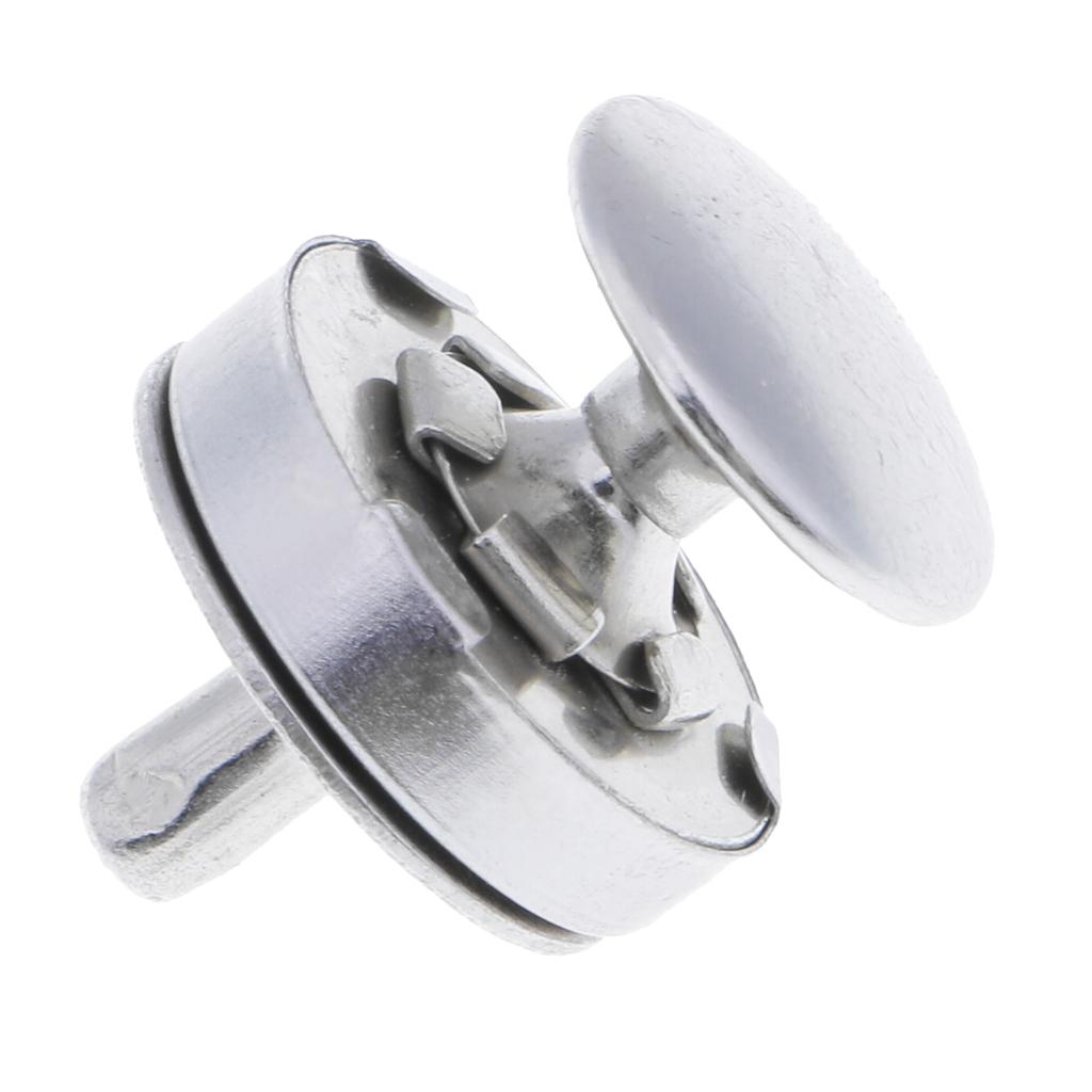 10 Sets Double Sided Nail Magnetic Button Clasp Sewing Fasteners Silver 14mm